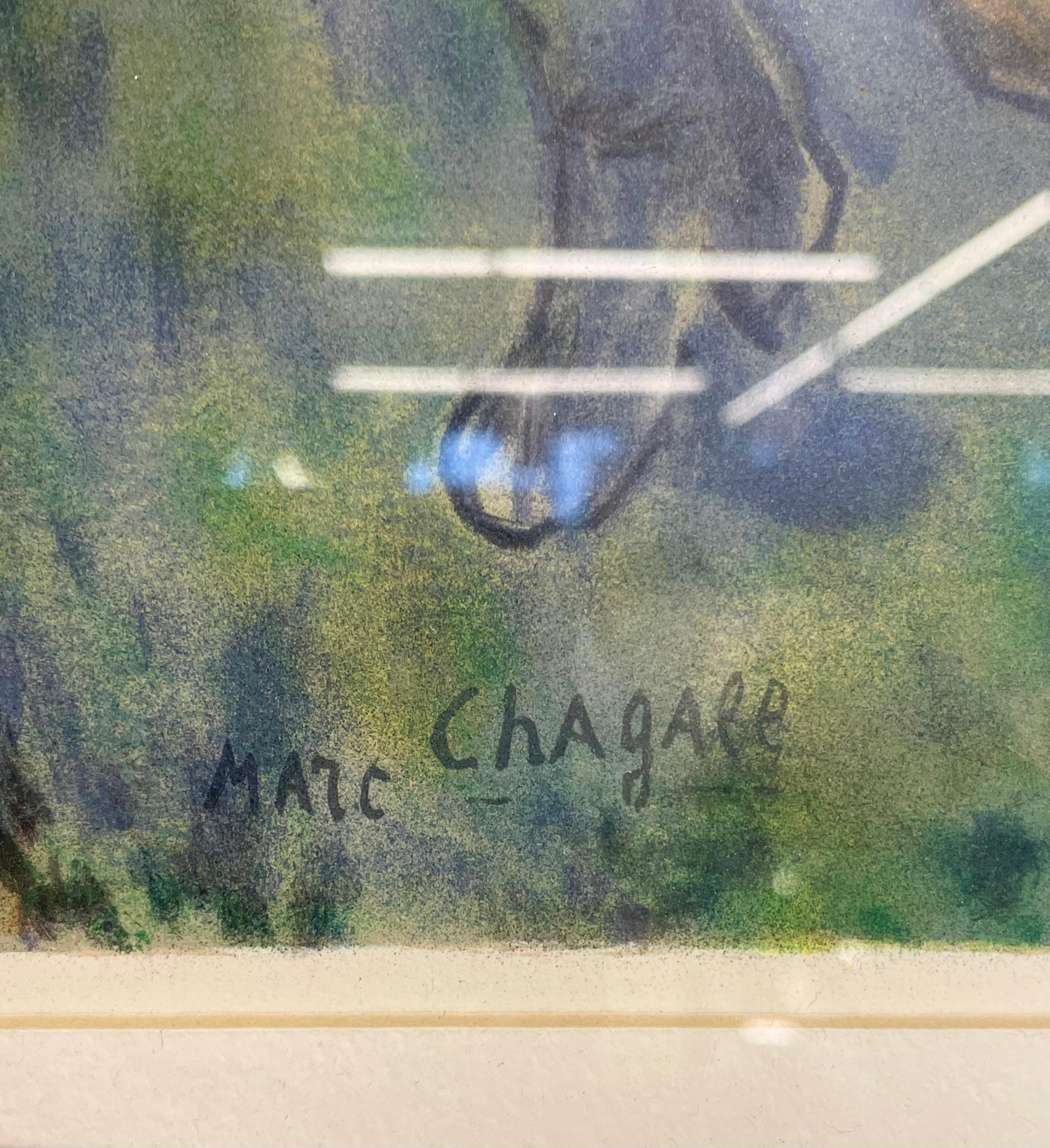 Marc Chagall Lithographie „Bouquet De Fleurs“, gerahmt im Angebot 2