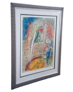 Marc Chagall Circus IV Signed Impressionist Lithograph Print w COA