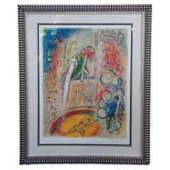 Marc Chagall Circus IV Signed Impressionist Lithograph Print w COA
