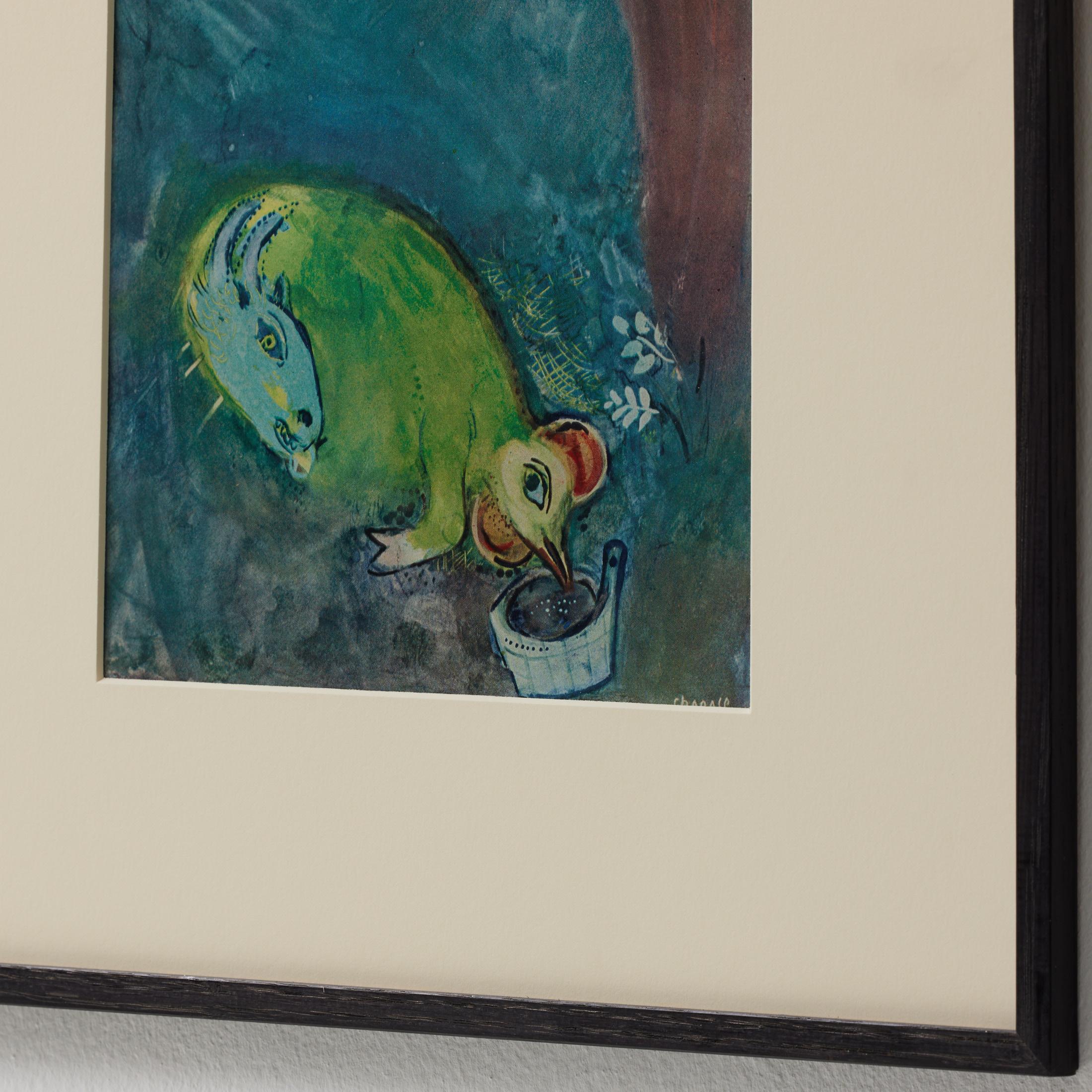 Marc Chagall  Farbe Klischee  Editionen du Chêne  1947  Gerahmt im Angebot 3