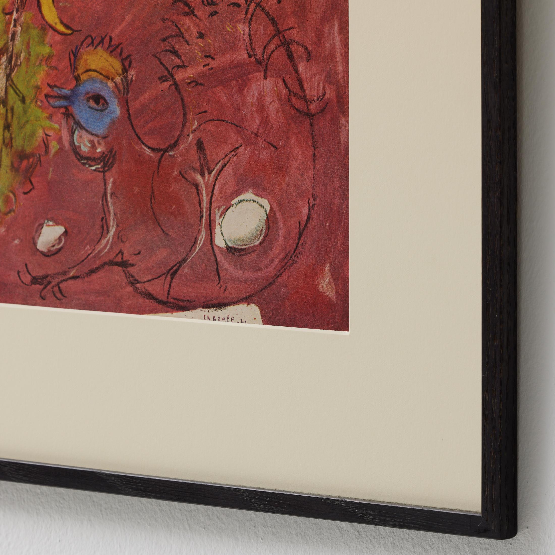 Marc Chagall  Cliché del colore  Edizioni du Chêne  1947  Incorniciato in vendita 4