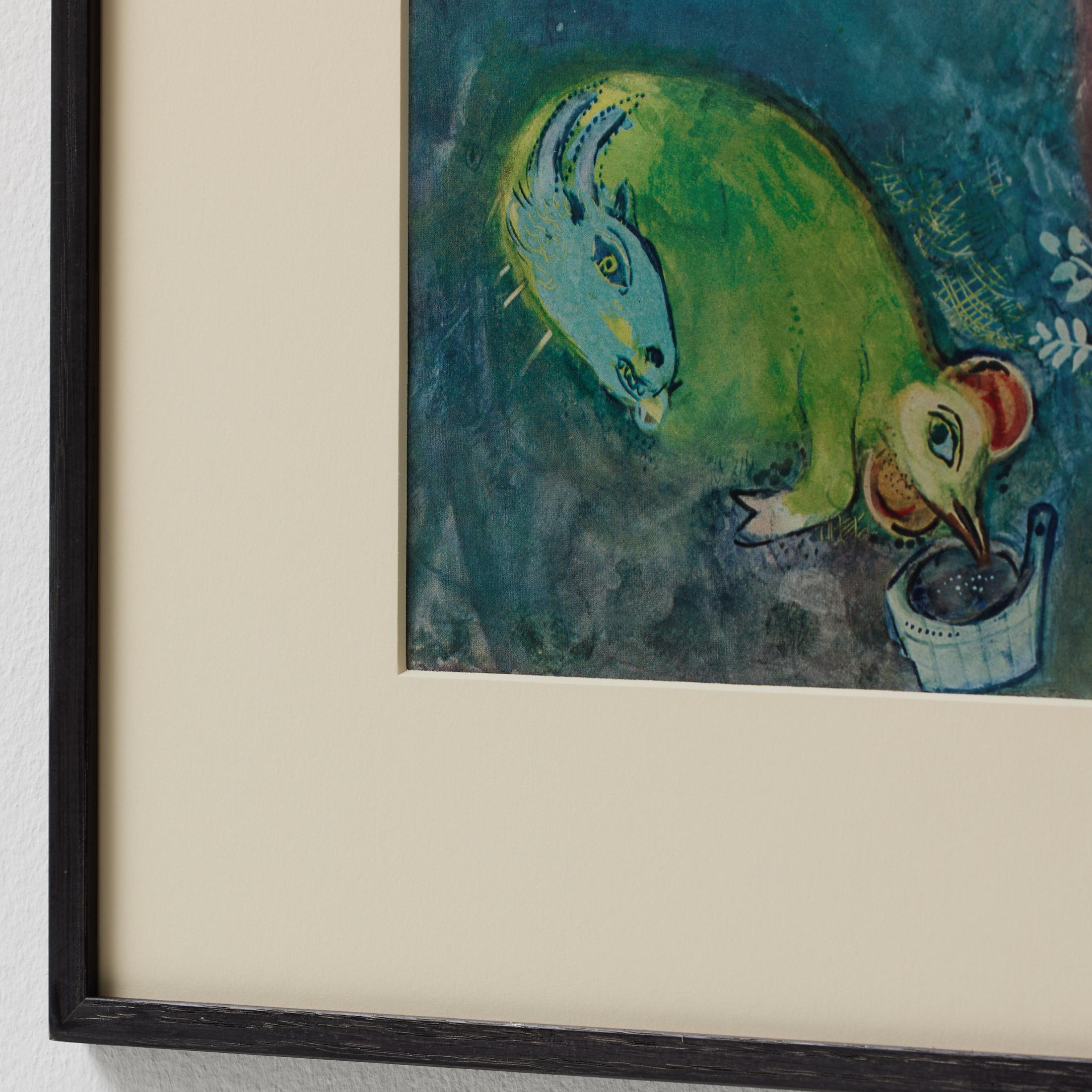 Marc Chagall  Farbe Klischee  Editionen du Chêne  1947  Gerahmt im Angebot 4