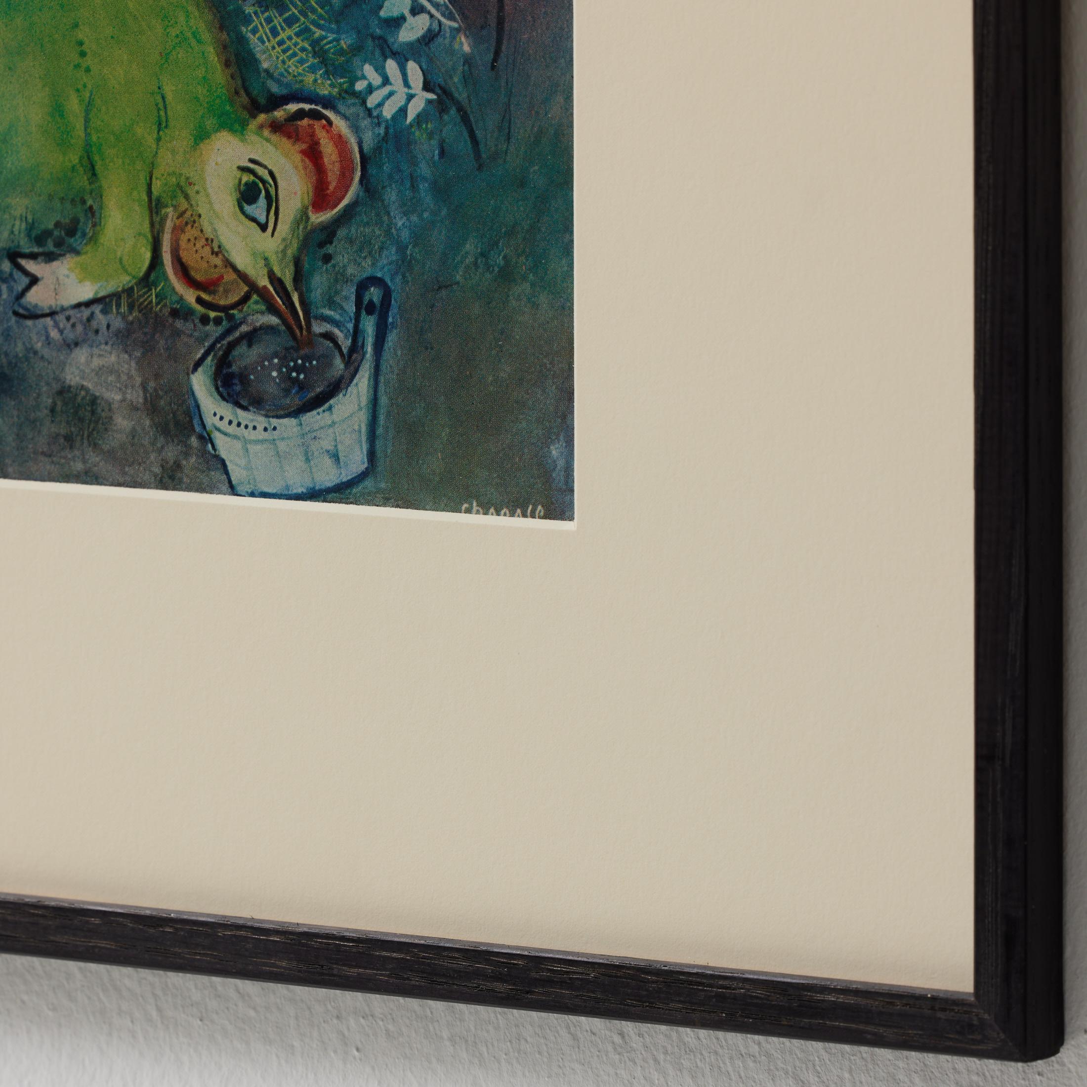 Marc Chagall  Farbe Klischee  Editionen du Chêne  1947  Gerahmt im Angebot 6