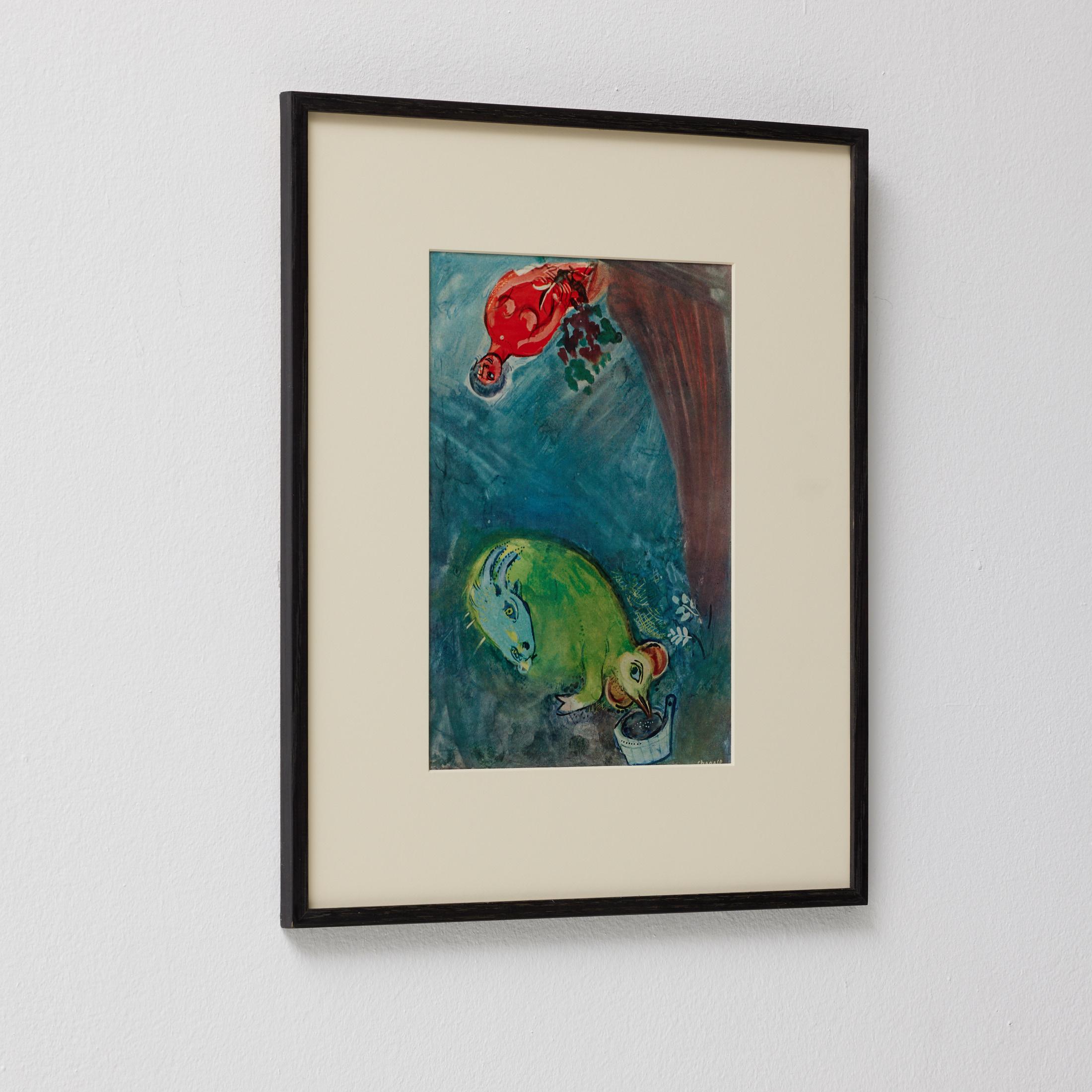 Marc Chagall  Farbe Klischee  Editionen du Chêne  1947  Gerahmt (Französisch) im Angebot