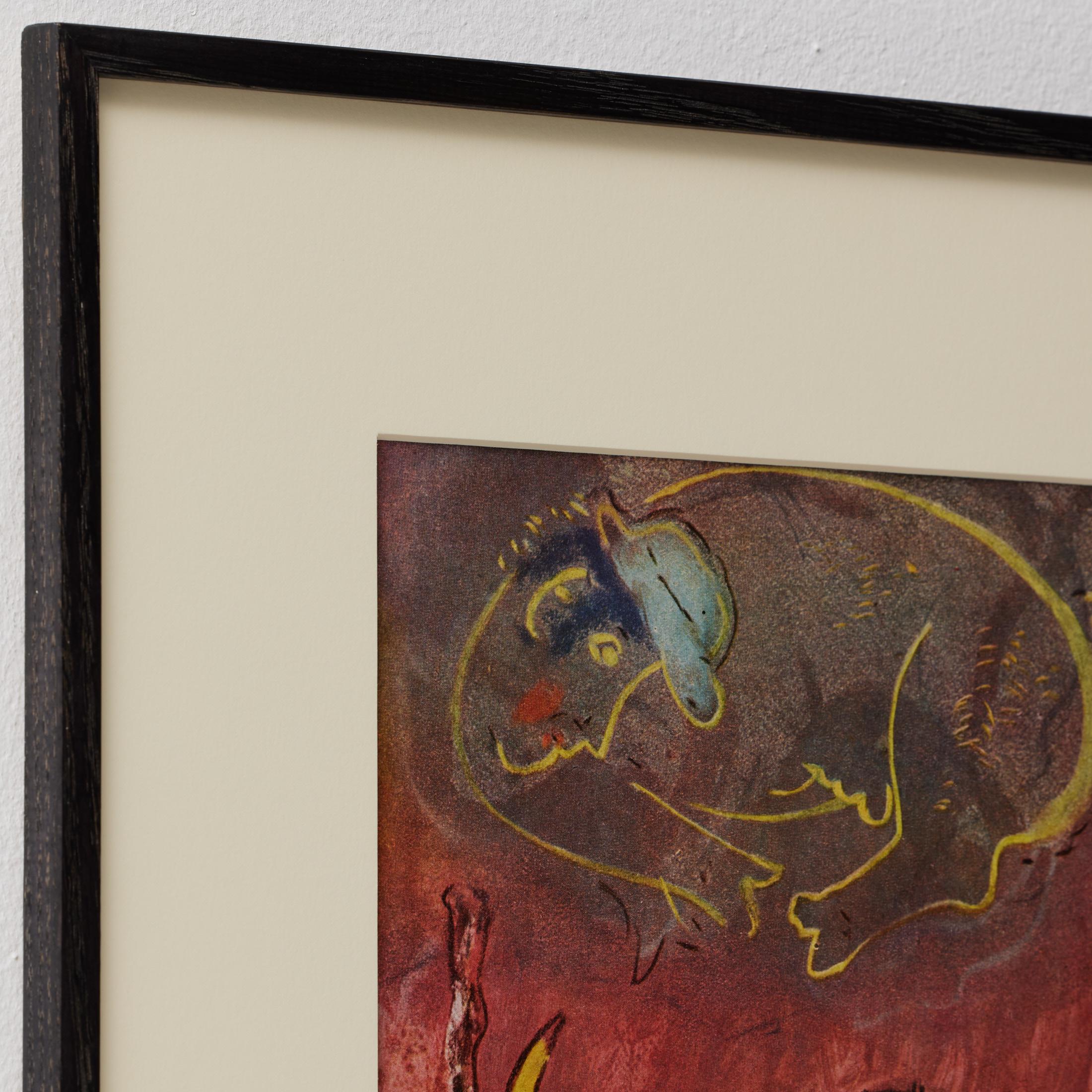 Marc Chagall  Cliché del colore  Edizioni du Chêne  1947  Incorniciato In condizioni buone in vendita a Barcelona, ES