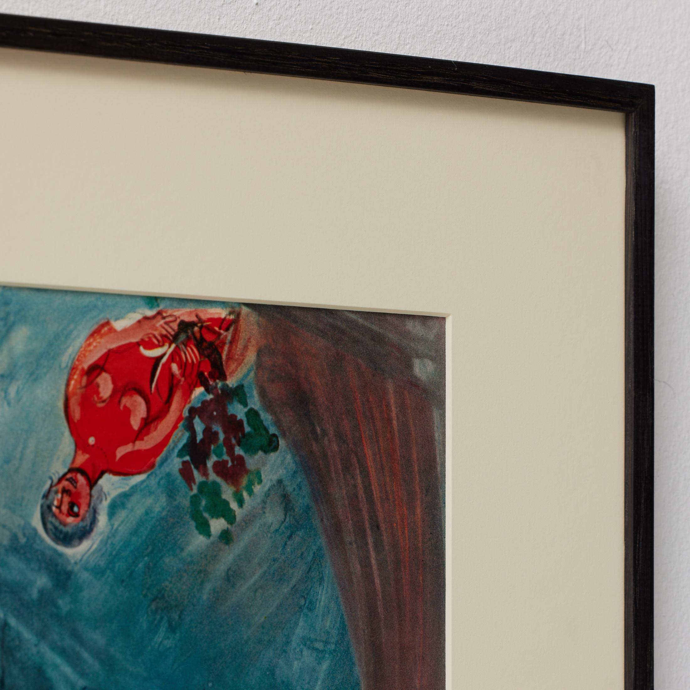 Marc Chagall  Farbe Klischee  Editionen du Chêne  1947  Gerahmt im Zustand „Gut“ im Angebot in Barcelona, ES