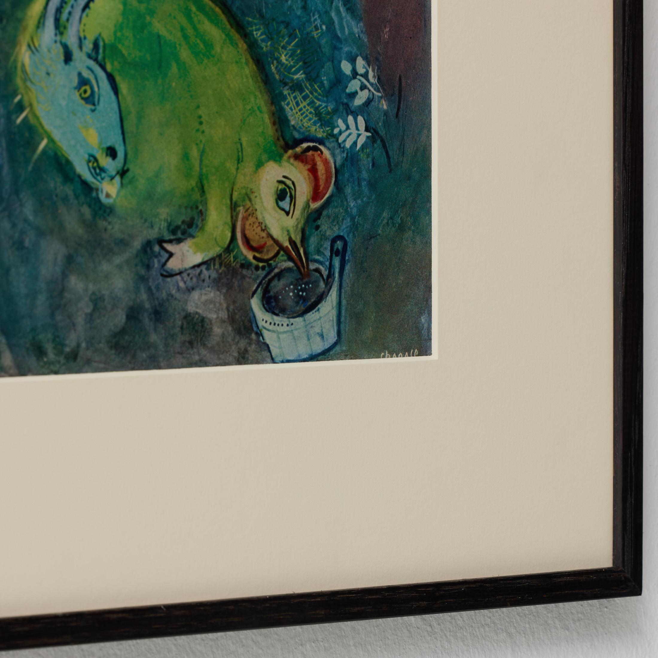 Marc Chagall  Farbe Klischee  Editionen du Chêne  1947  Gerahmt (Mitte des 20. Jahrhunderts) im Angebot