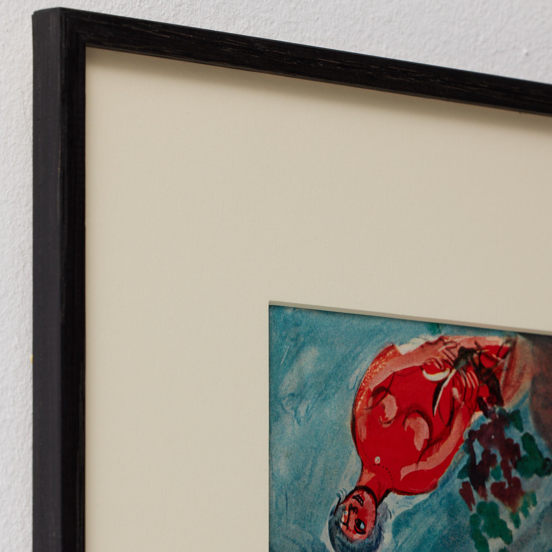 Marc Chagall  Farbe Klischee  Editionen du Chêne  1947  Gerahmt (Papier) im Angebot