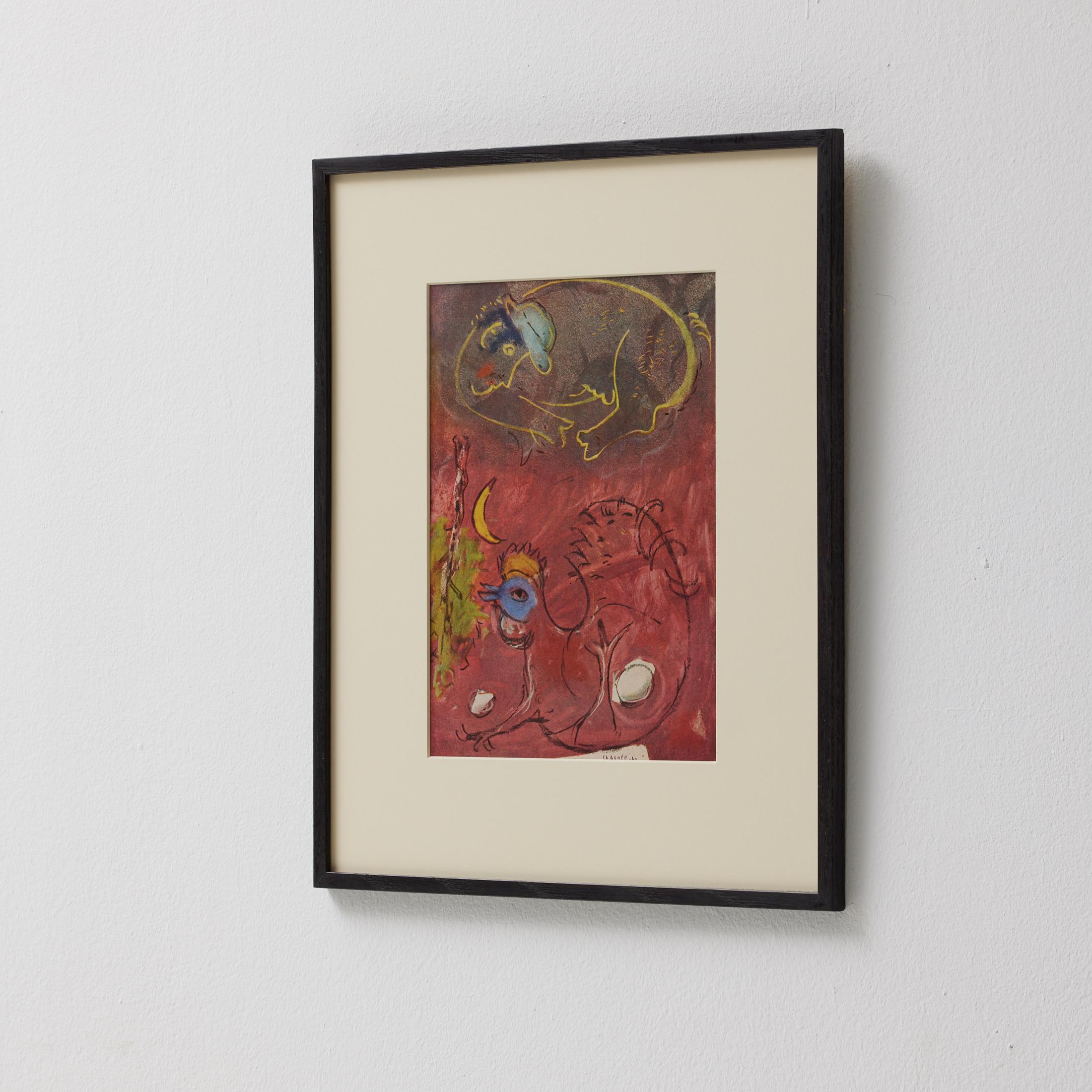 Marc Chagall  Cliché del colore  Edizioni du Chêne  1947  Incorniciato in vendita 2