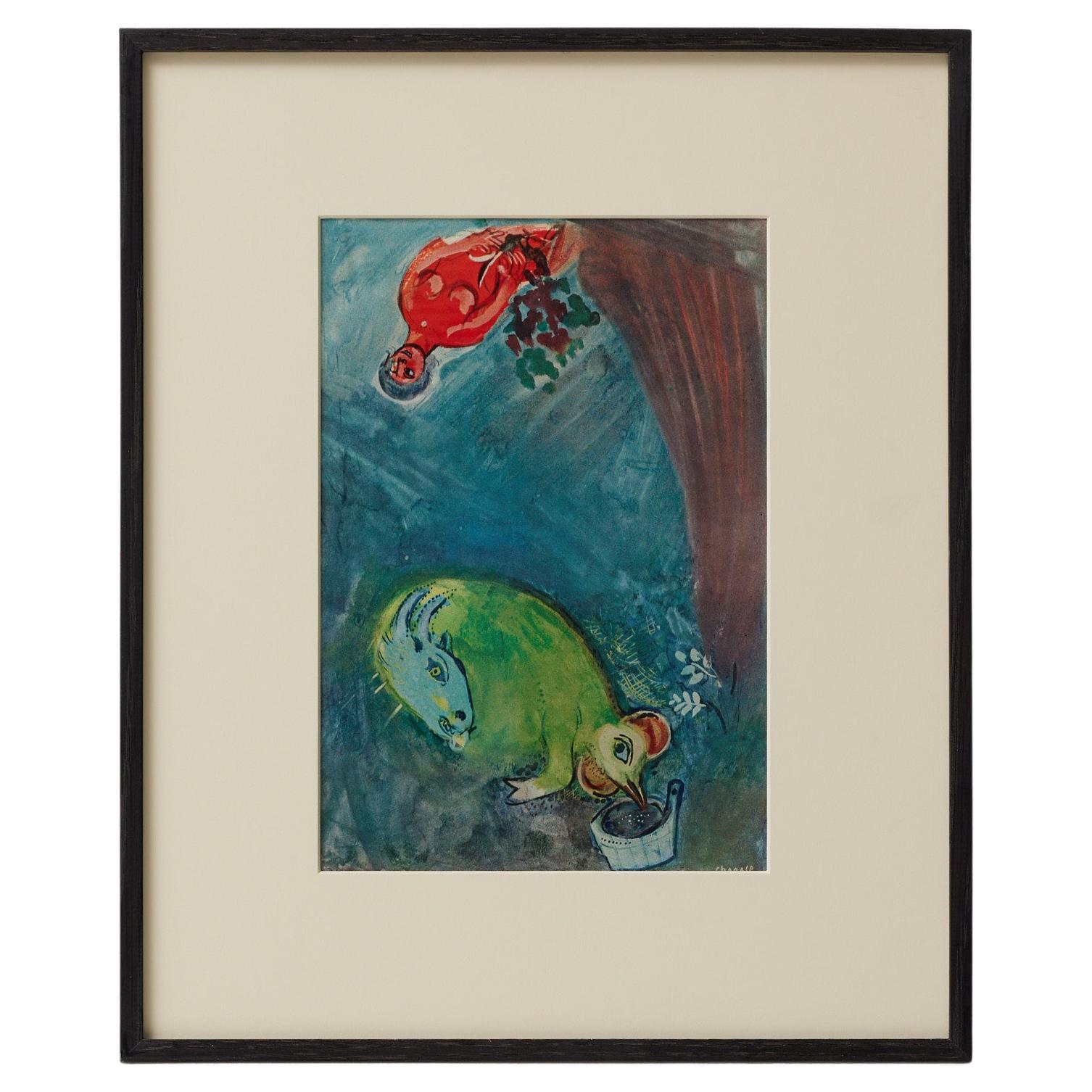 Marc Chagall  Cliché del colore  Edizioni du Chêne  1947  Incorniciato