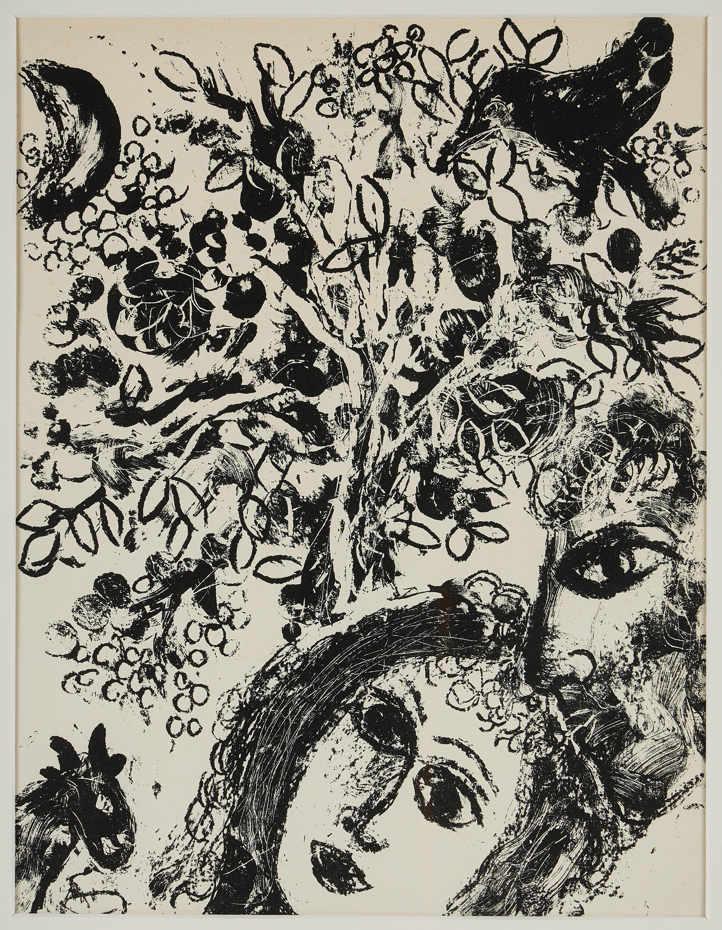 Monacan Marc Chagall 'Couple In Front Of A Tree' Lithograph
