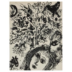 Marc Chagall 'Pärchen vor einem Baum' Lithographie