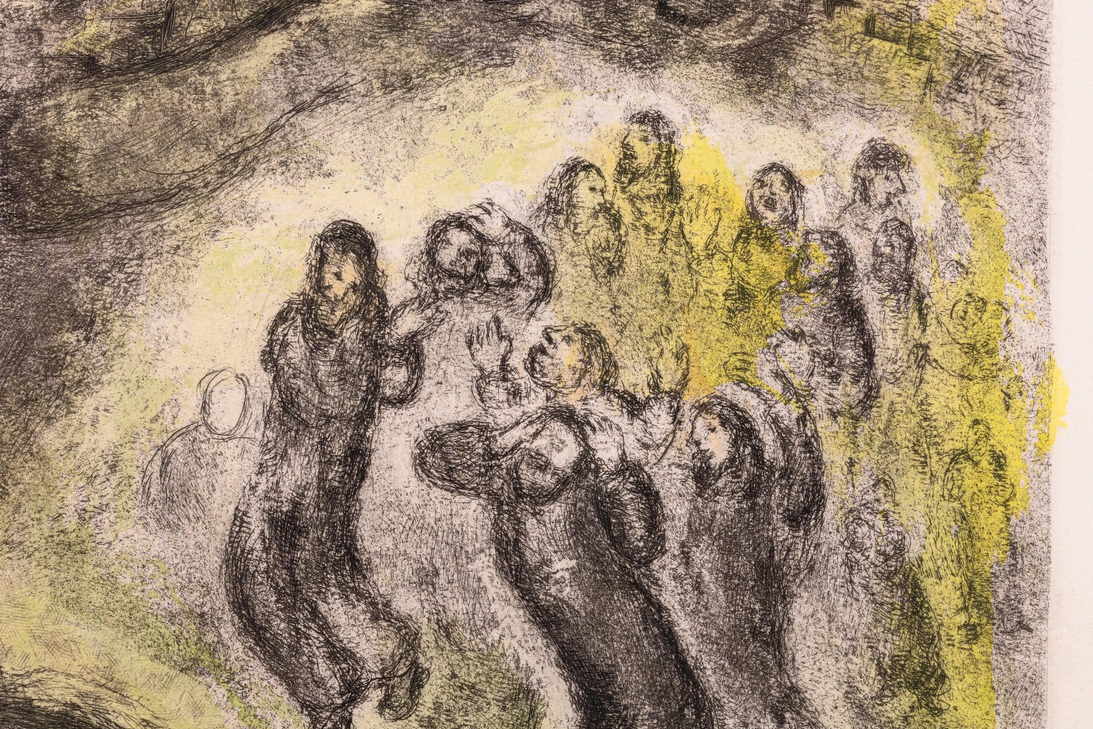 Marc Chagall David Montant La Colline des Oliviers (pl. 71) Signed Etching For Sale 3
