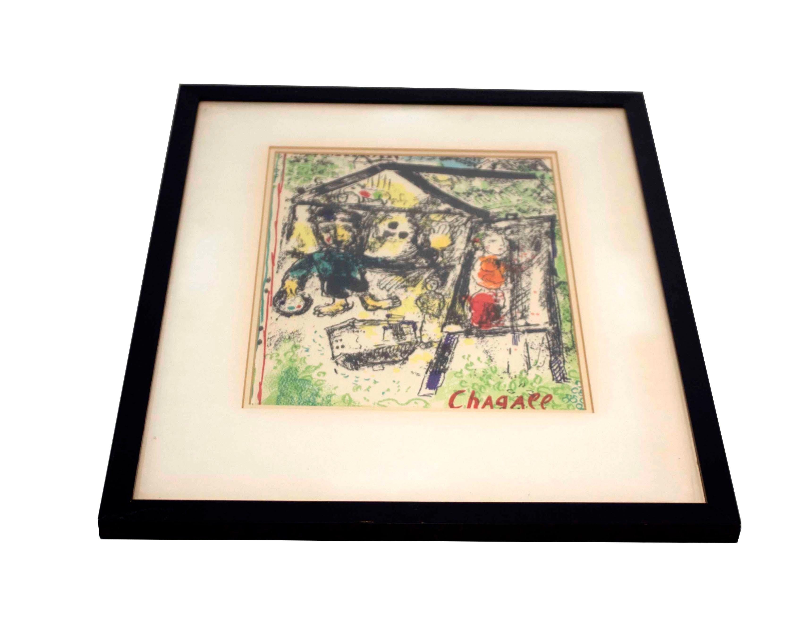 Marc Chagall Derriere Le Miroir Cover Lithograph, 1969 In Good Condition In Keego Harbor, MI