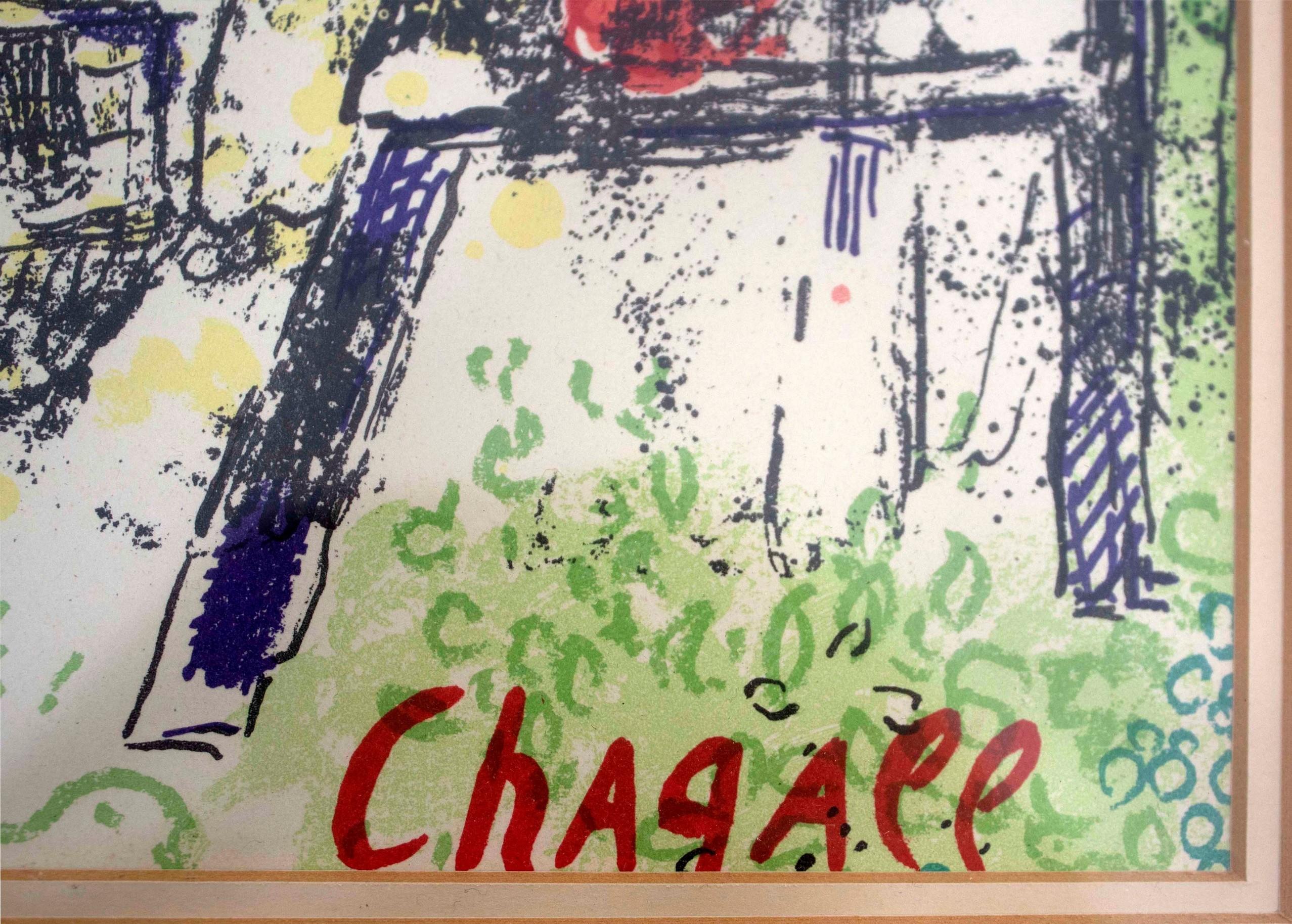 Paper Marc Chagall Derriere Le Miroir Cover Lithograph, 1969