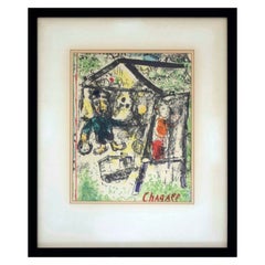 Lithographie de Marc Chagall Derriere « Le Miroir Cover », 1969