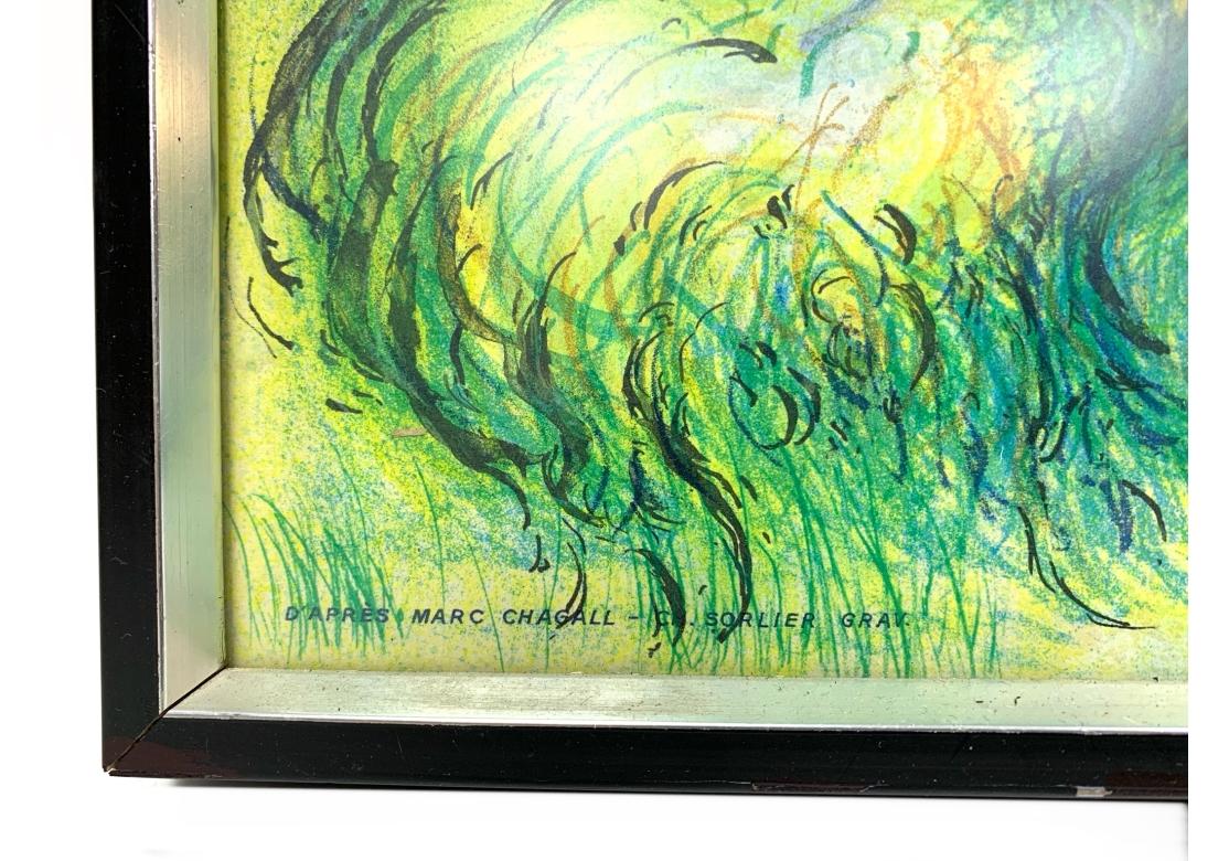 Das Bild ist ein Plakat für die Oper Die Zauberflöte, das der Künstler Marc Chagall für die Metropolitan Opera entworfen hat. 
Das 1966-1967 entstandene Kunstwerk ist eine Lithografie, die Chagalls typischen skurrilen und traumhaften Stil zeigt, der