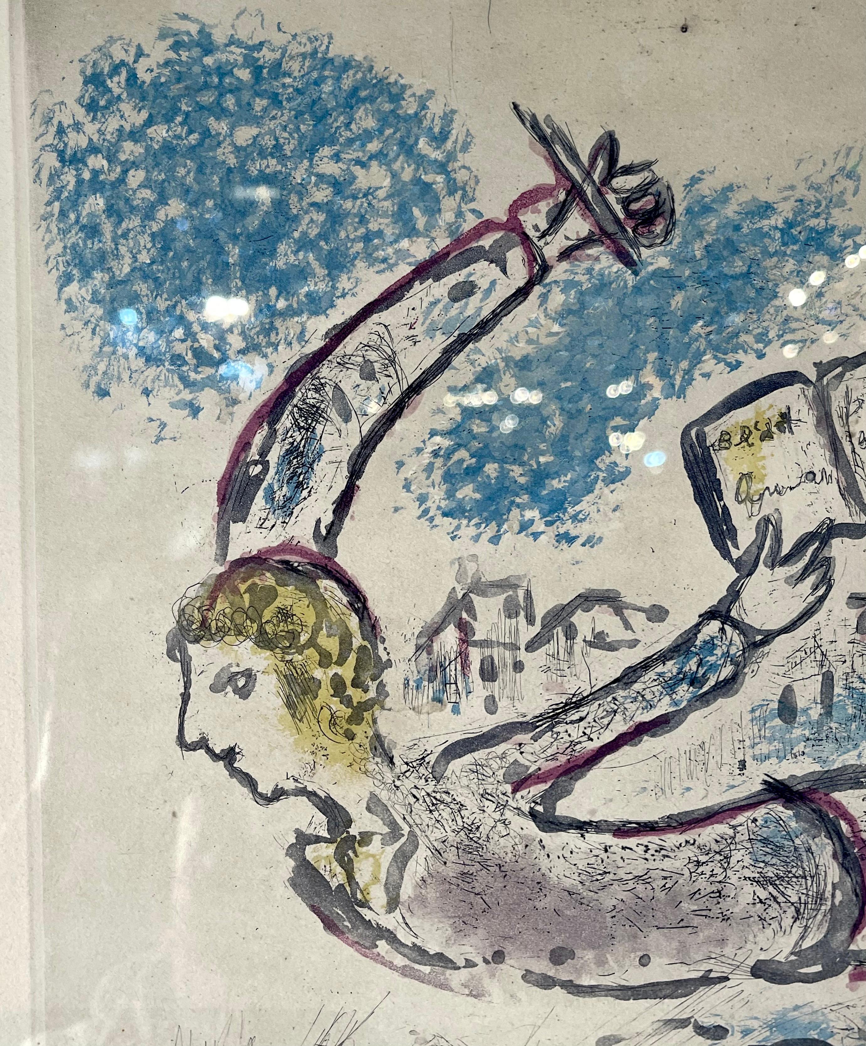 20th Century Marc Chagall, Etching Plate 2, from De Mauvais Sujets (Bad Elements), 1958