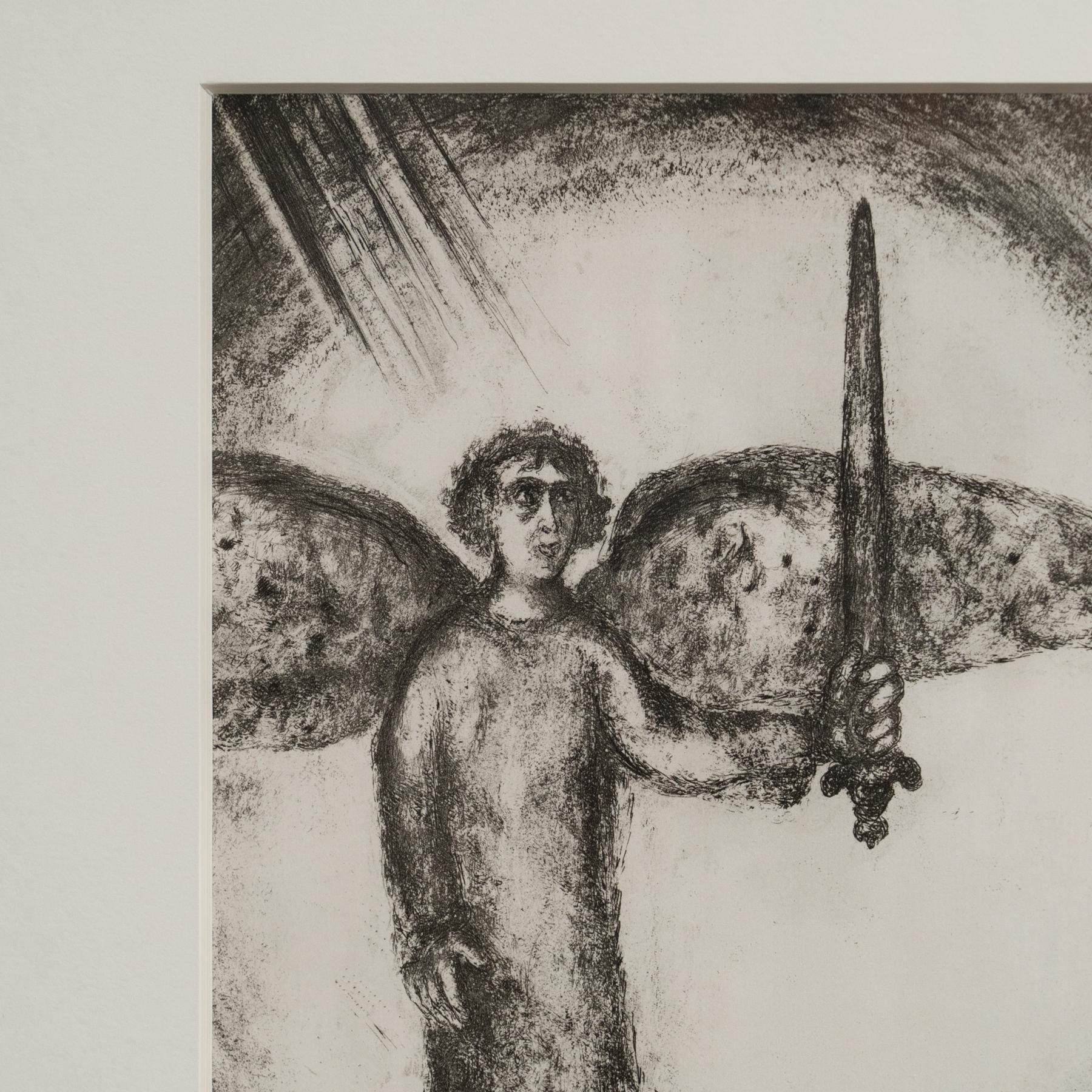 Marc Chagall: Ätherische biblische Vision - Limitierte Auflage Heliogravüre im Zustand „Gut“ im Angebot in Barcelona, Barcelona