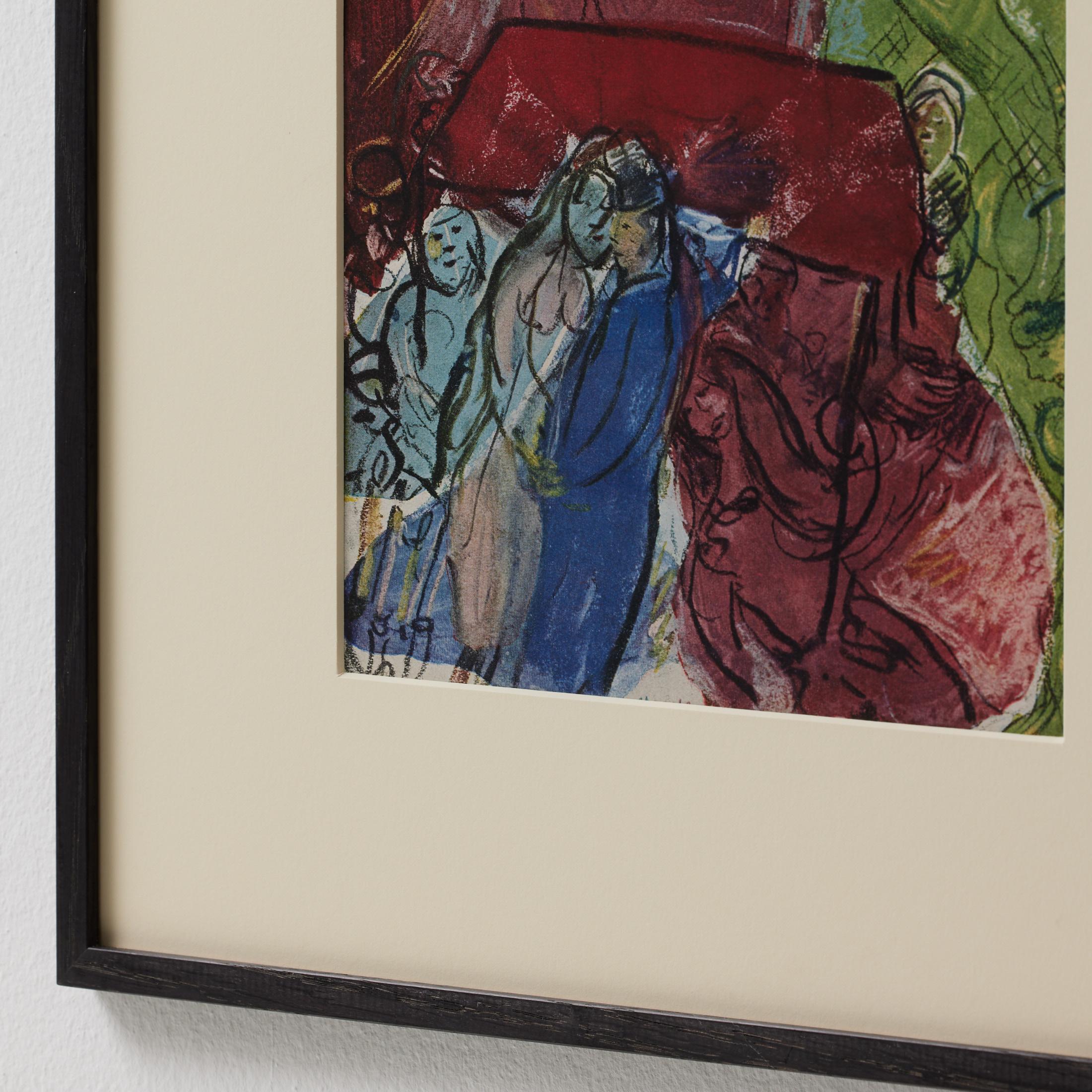 Marc Chagall Gerahmtes Farbklischee, Editions du Chêne, 1947 im Angebot 4