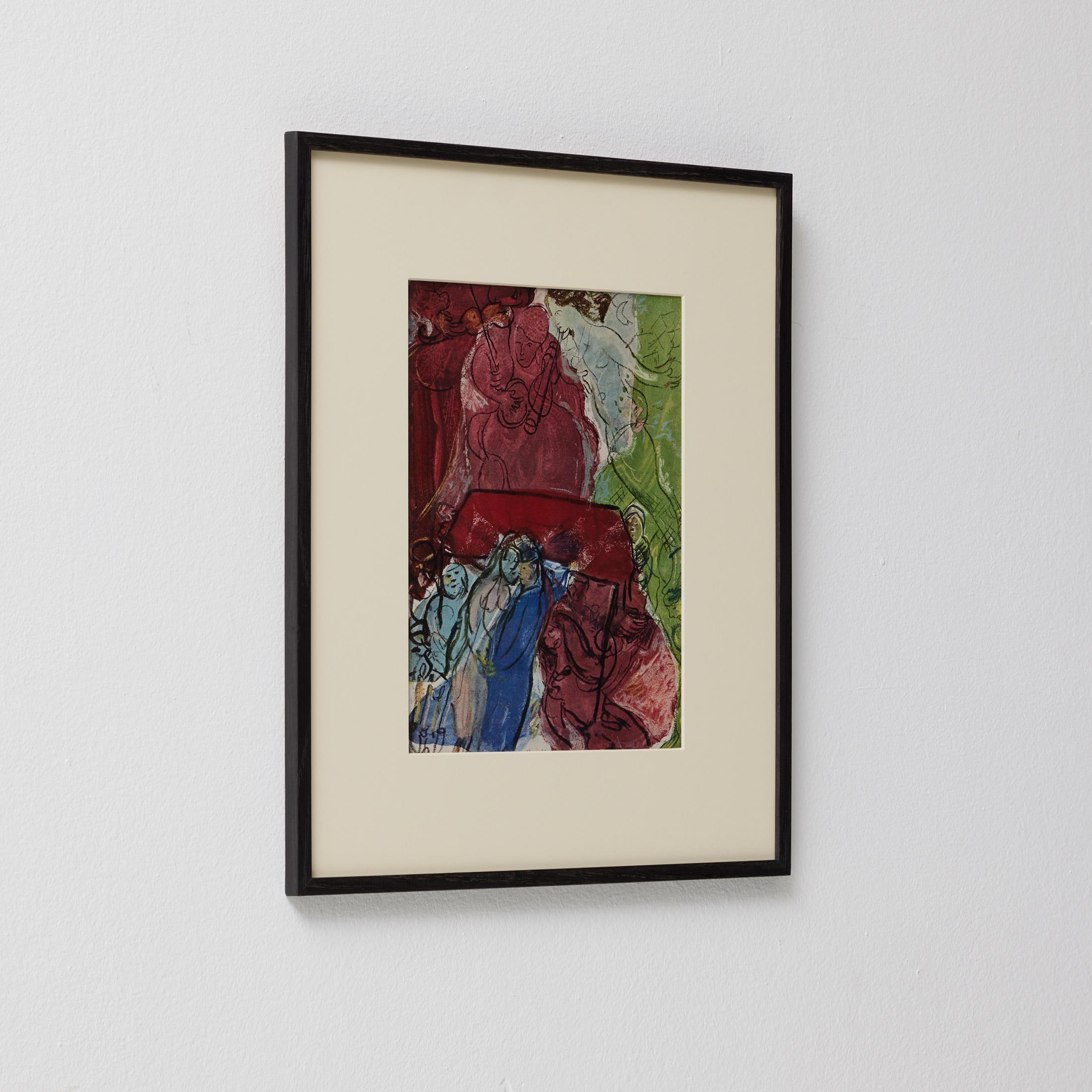 Marc Chagall Gerahmtes Farbklischee, Editions du Chêne, 1947 (Französisch) im Angebot