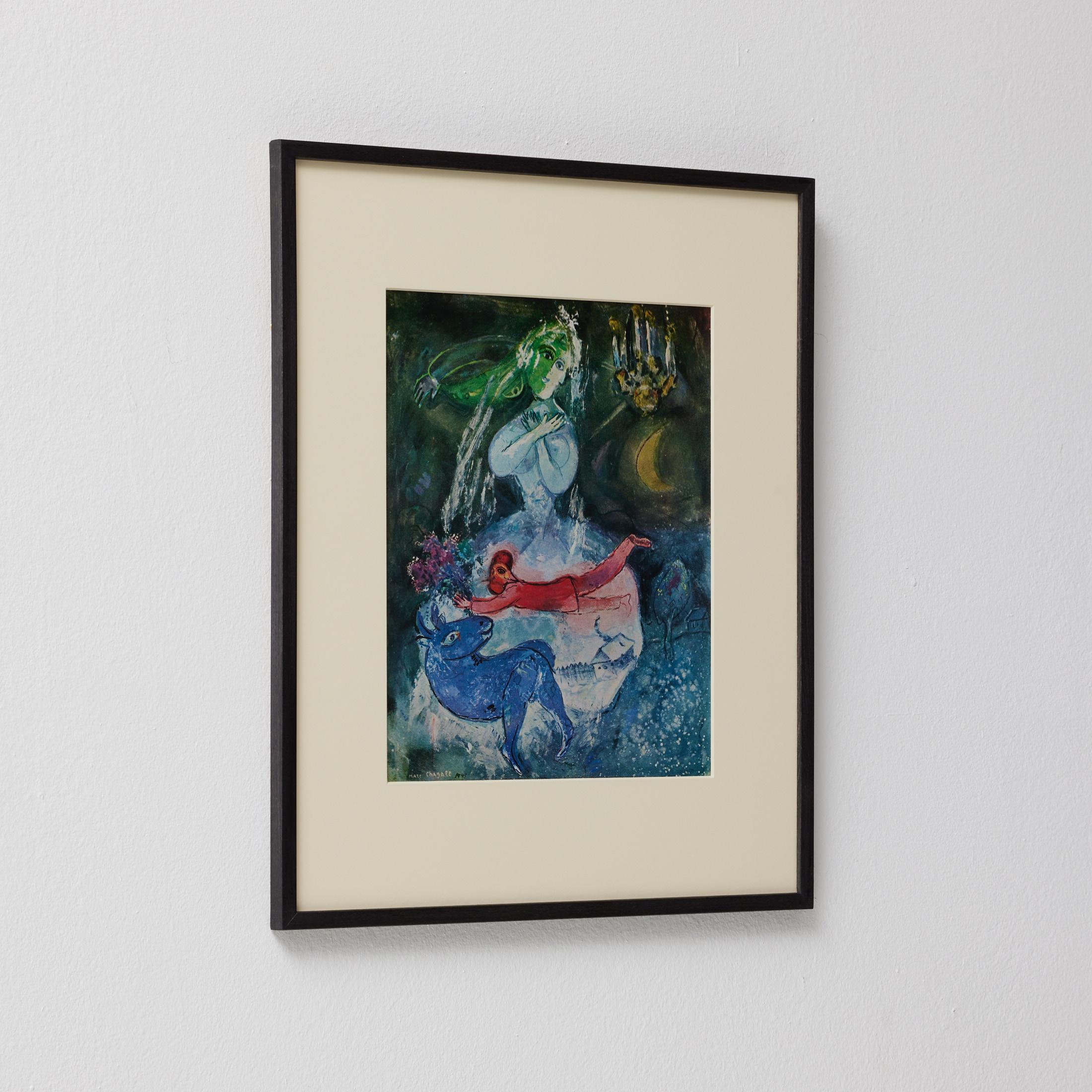 Marc Chagall Gerahmtes Farbklischee, Editions du Chêne, 1947 (Französisch) im Angebot