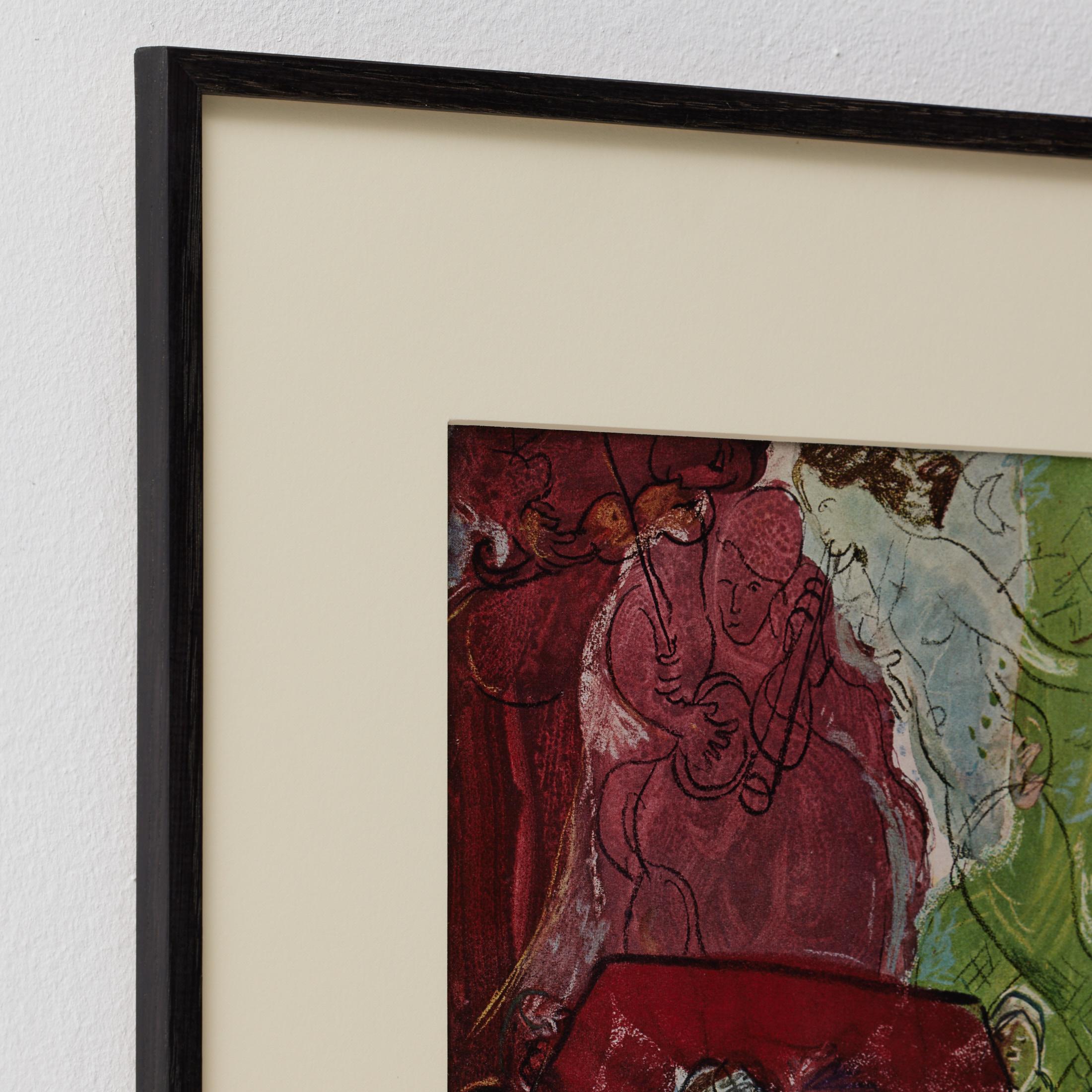 Marc Chagall Gerahmtes Farbklischee, Editions du Chêne, 1947 im Zustand „Gut“ im Angebot in Barcelona, Barcelona