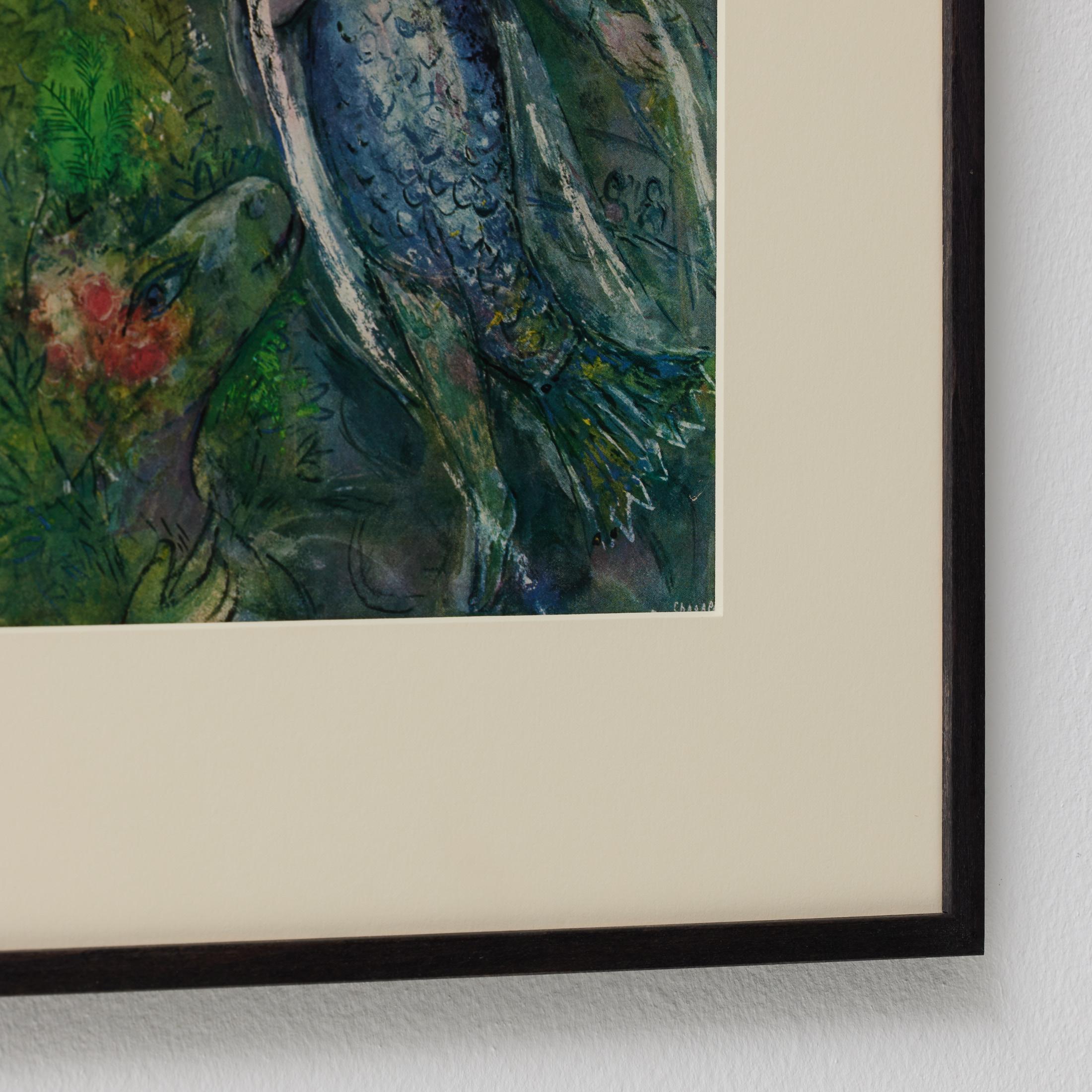 Cliché couleur encadré de Marc Chagall, Editions du Chêne, 1947 Bon état - En vente à Barcelona, Barcelona