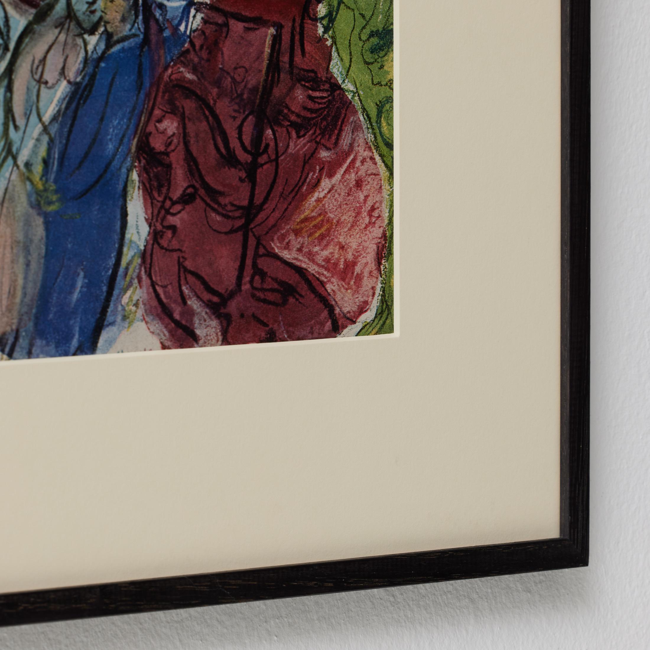 Marc Chagall Gerahmtes Farbklischee, Editions du Chêne, 1947 (Mitte des 20. Jahrhunderts) im Angebot