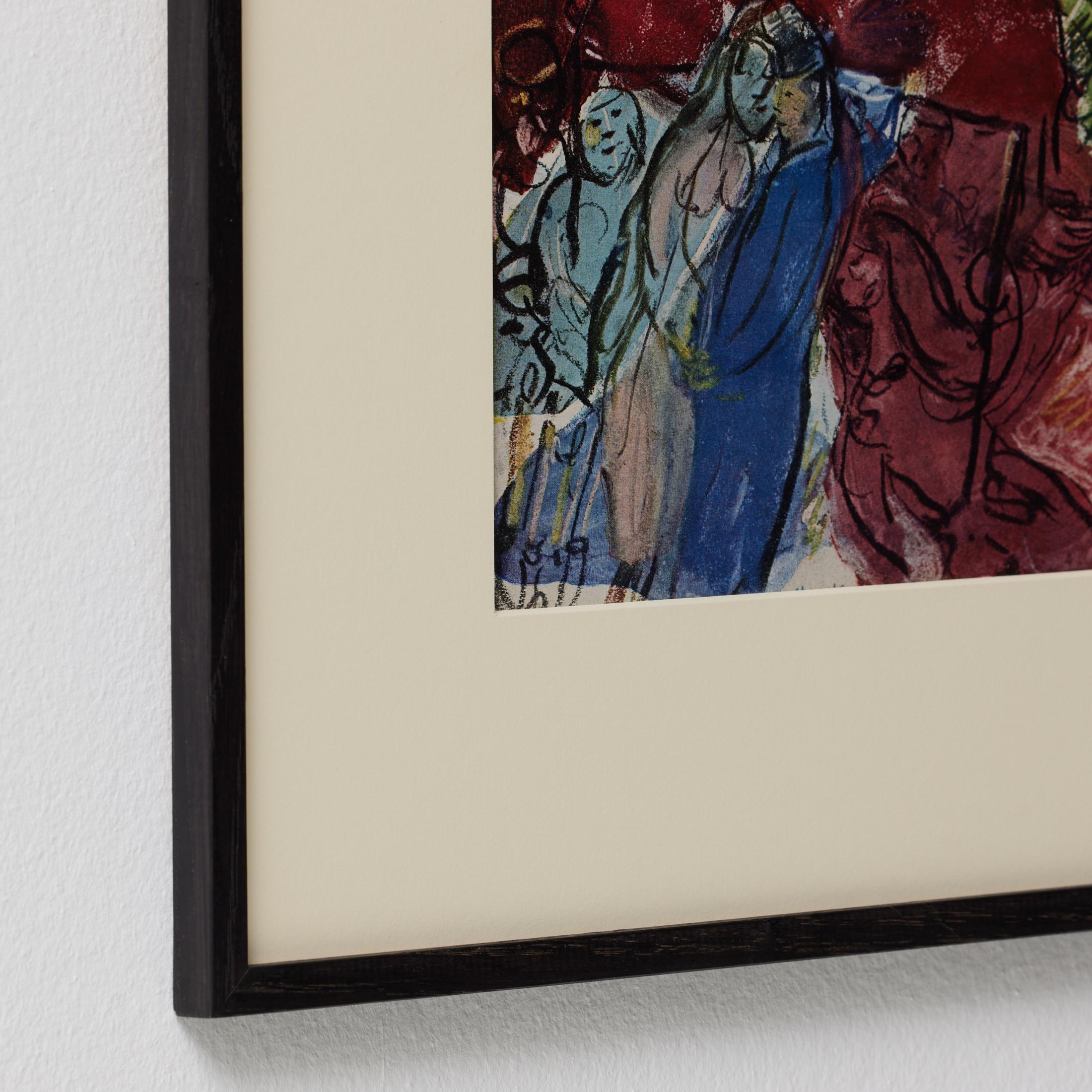 Marc Chagall Gerahmtes Farbklischee, Editions du Chêne, 1947 (Papier) im Angebot