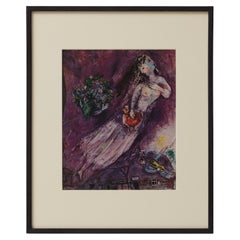 Marc Chagall Framed Color Cliché, Editions du Chêne, 1947
