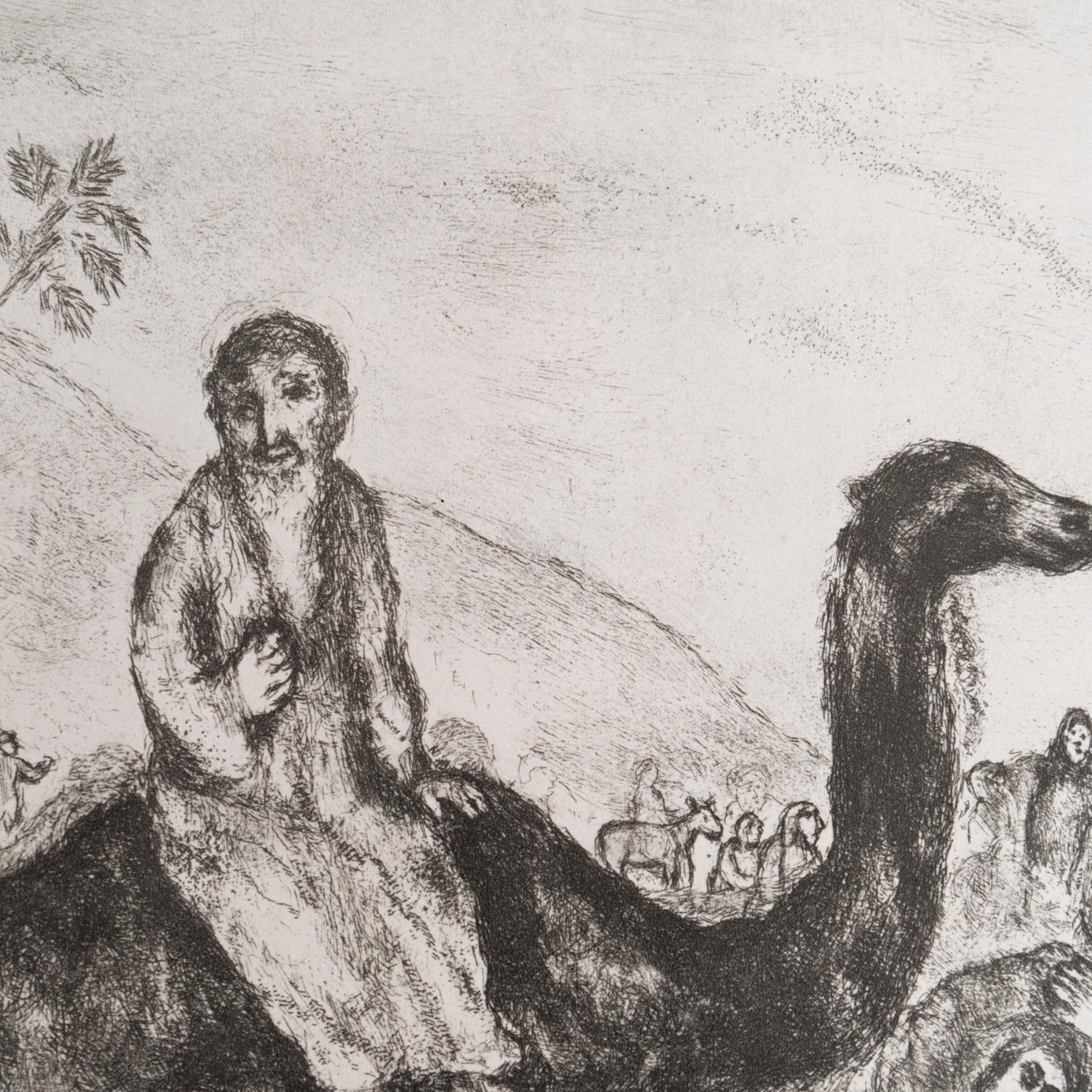 Francese Stampa eliografica di Marc Chagall incorniciata della Collection'S 1956 Bible in vendita