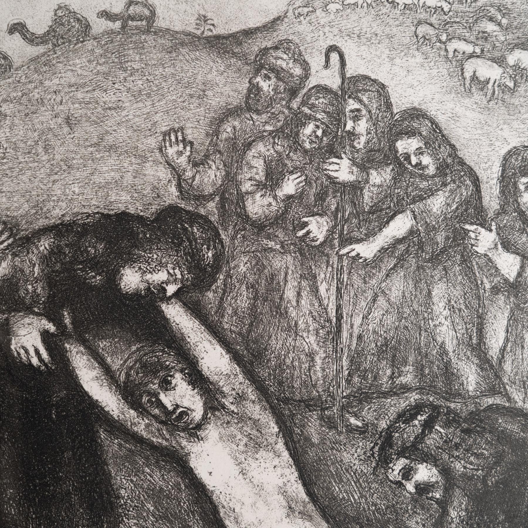 Francese Stampa eliografica di Marc Chagall incorniciata della Collection'S 1956 Bible in vendita