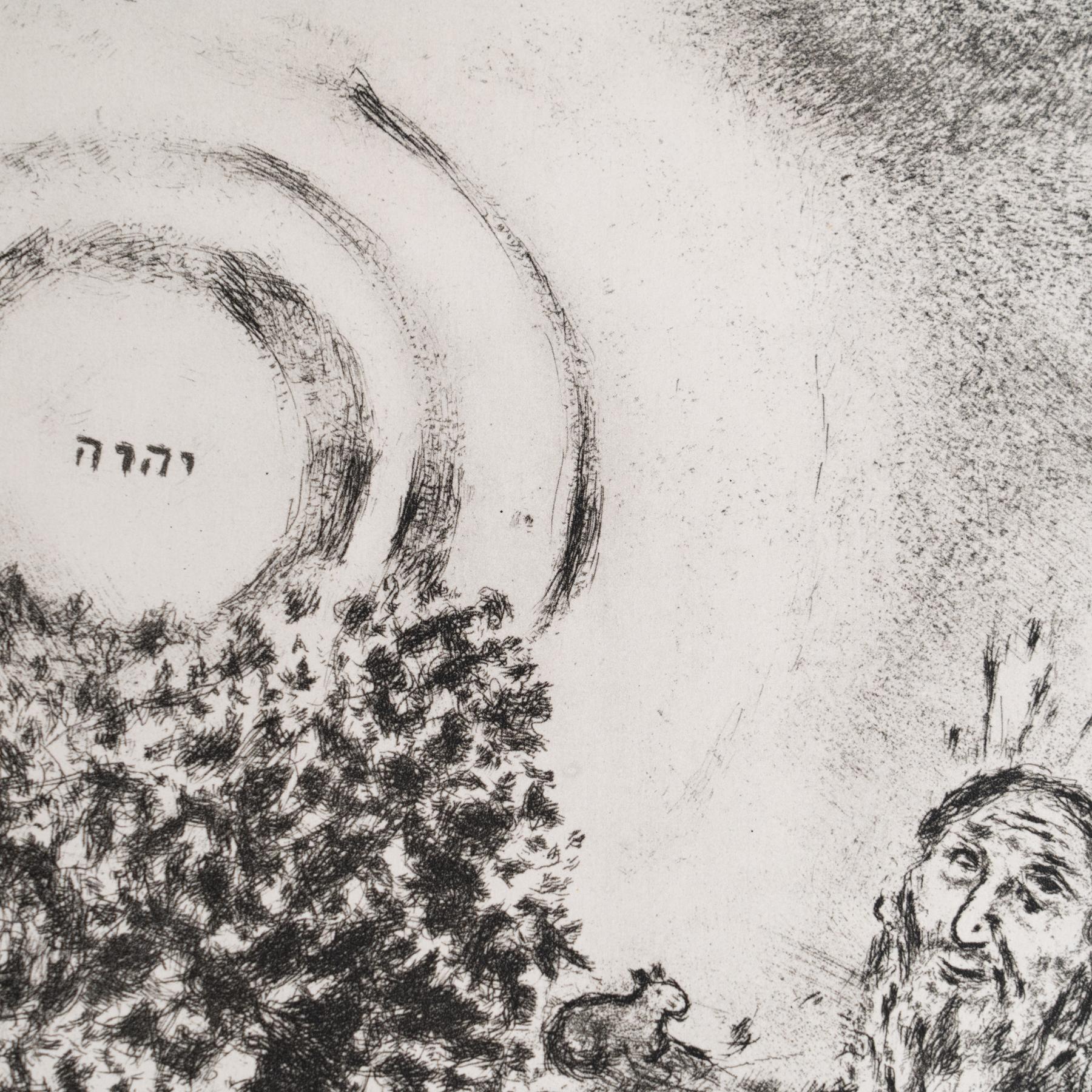 Francese Stampa eliografica di Marc Chagall incorniciata della Collection'S 1956 Bible in vendita