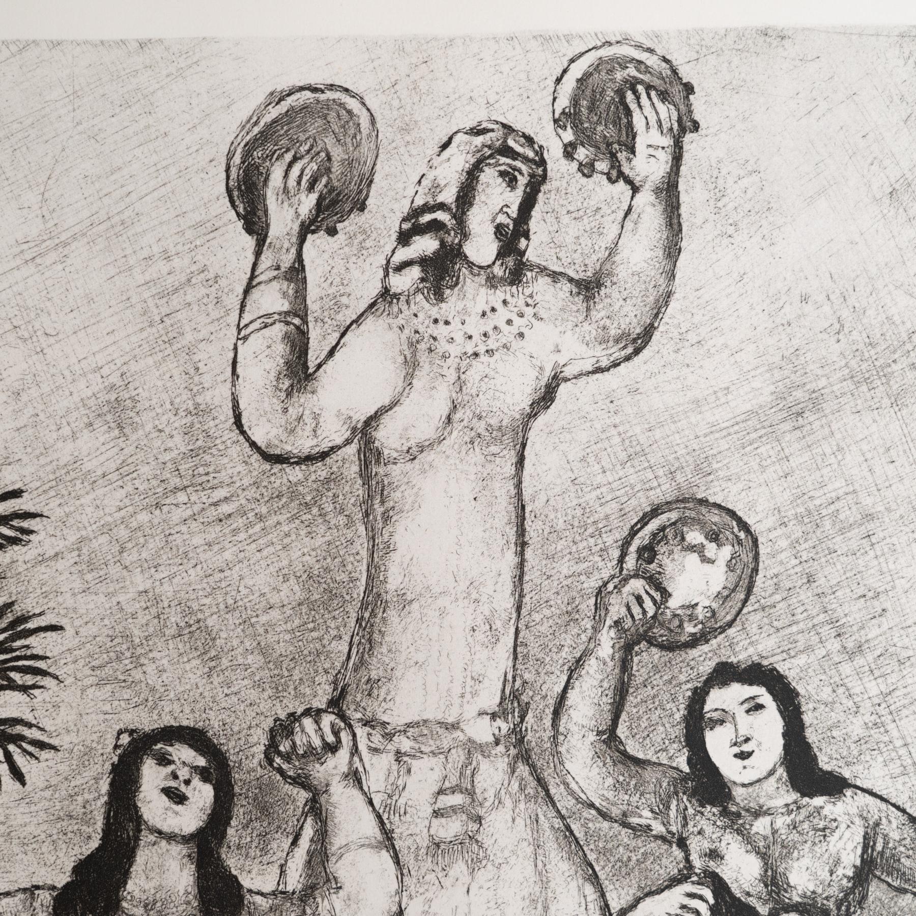 Francese Stampa eliografica di Marc Chagall incorniciata della Collection'S 1956 Bible in vendita