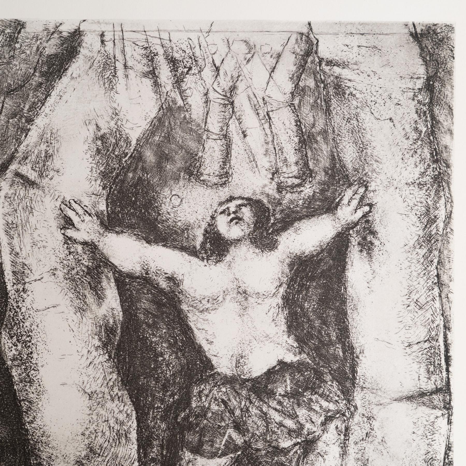 Francese Stampa eliografica di Marc Chagall incorniciata della Collection'S 1956 Bible in vendita