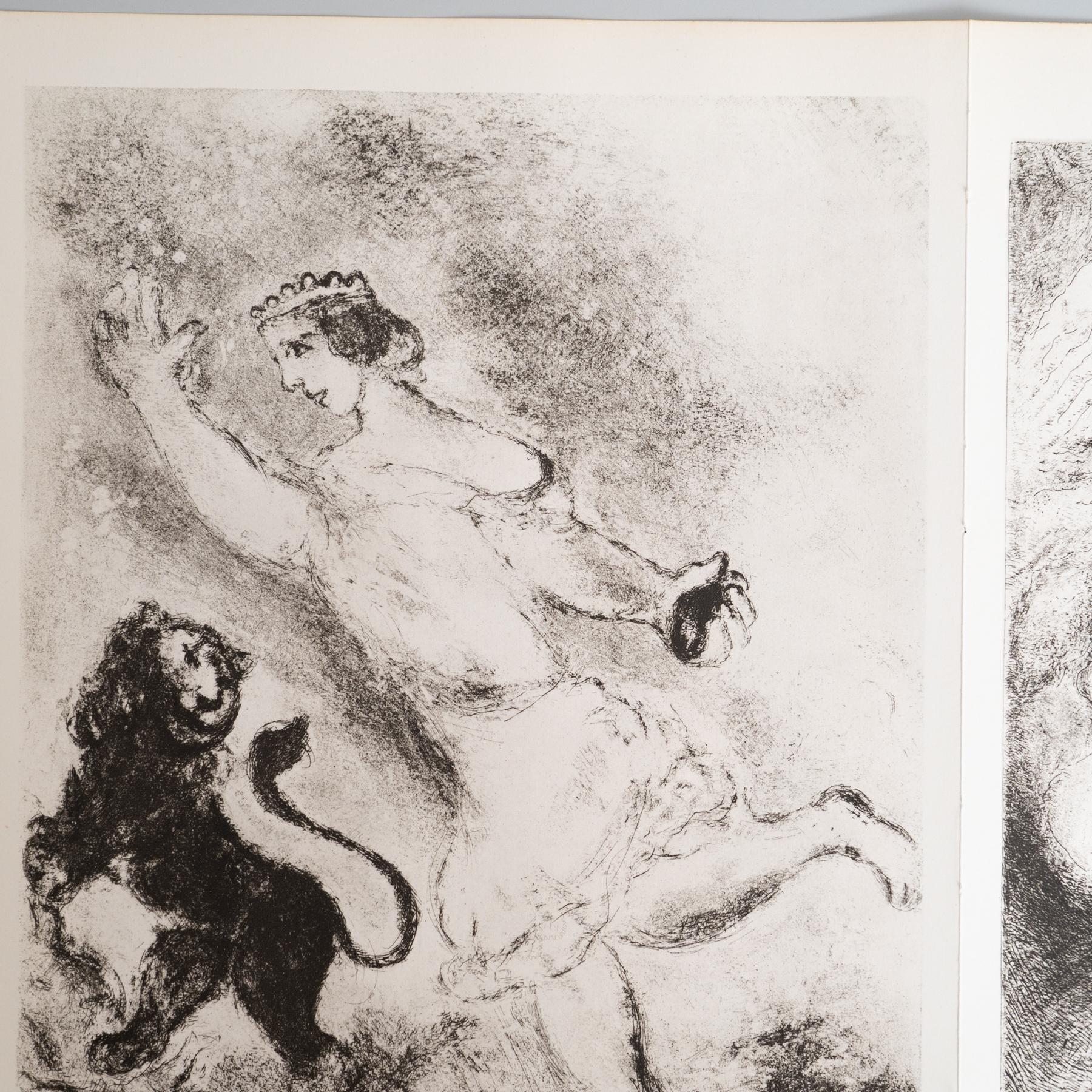 Francese Stampa eliografica di Marc Chagall incorniciata della Collection'S 1956 Bible in vendita