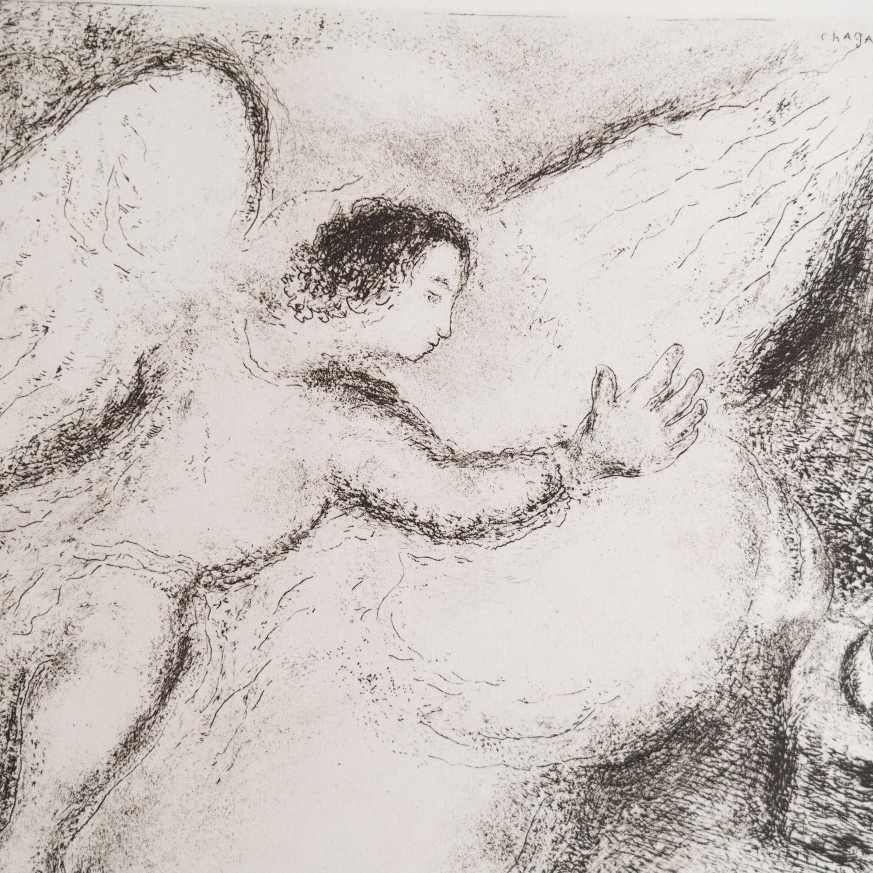 Francese Stampa eliografica di Marc Chagall incorniciata della Collection'S 1956 Bible in vendita