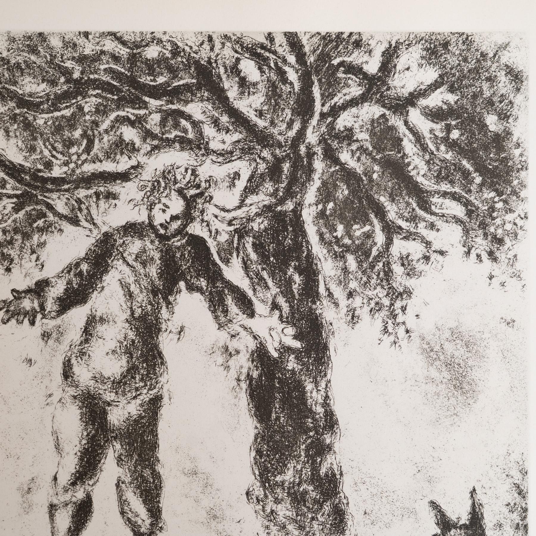 Francese Stampa eliografica di Marc Chagall incorniciata della Collection'S 1956 Bible in vendita