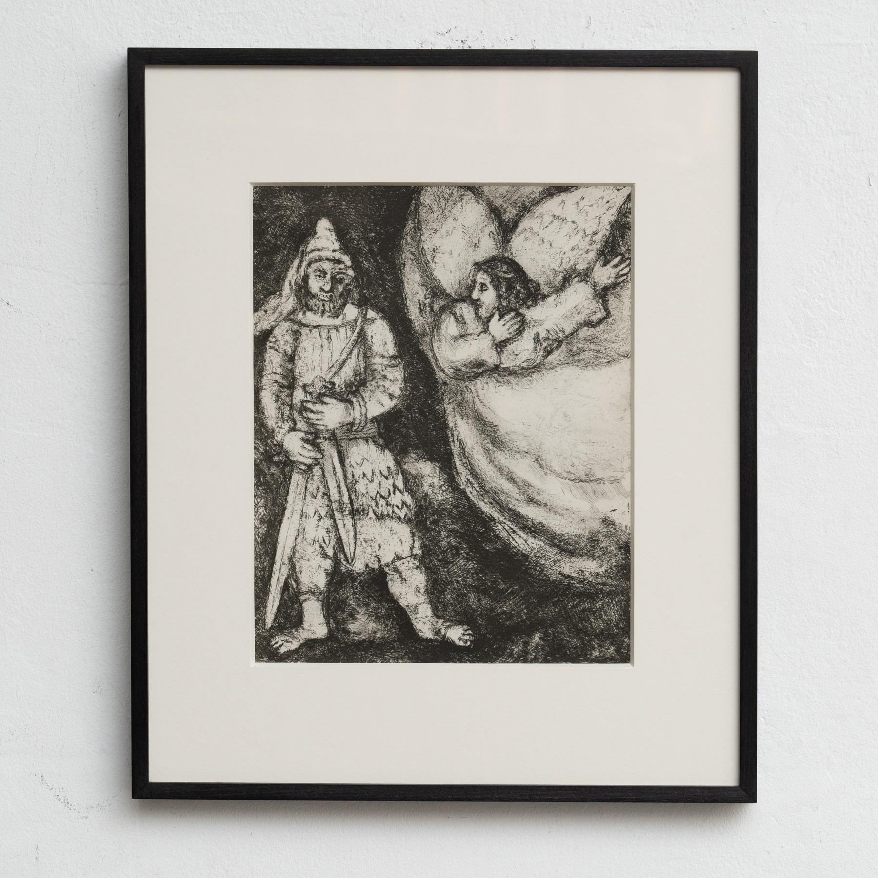 Francese Stampa eliografica di Marc Chagall incorniciata della Collection'S 1956 Bible in vendita