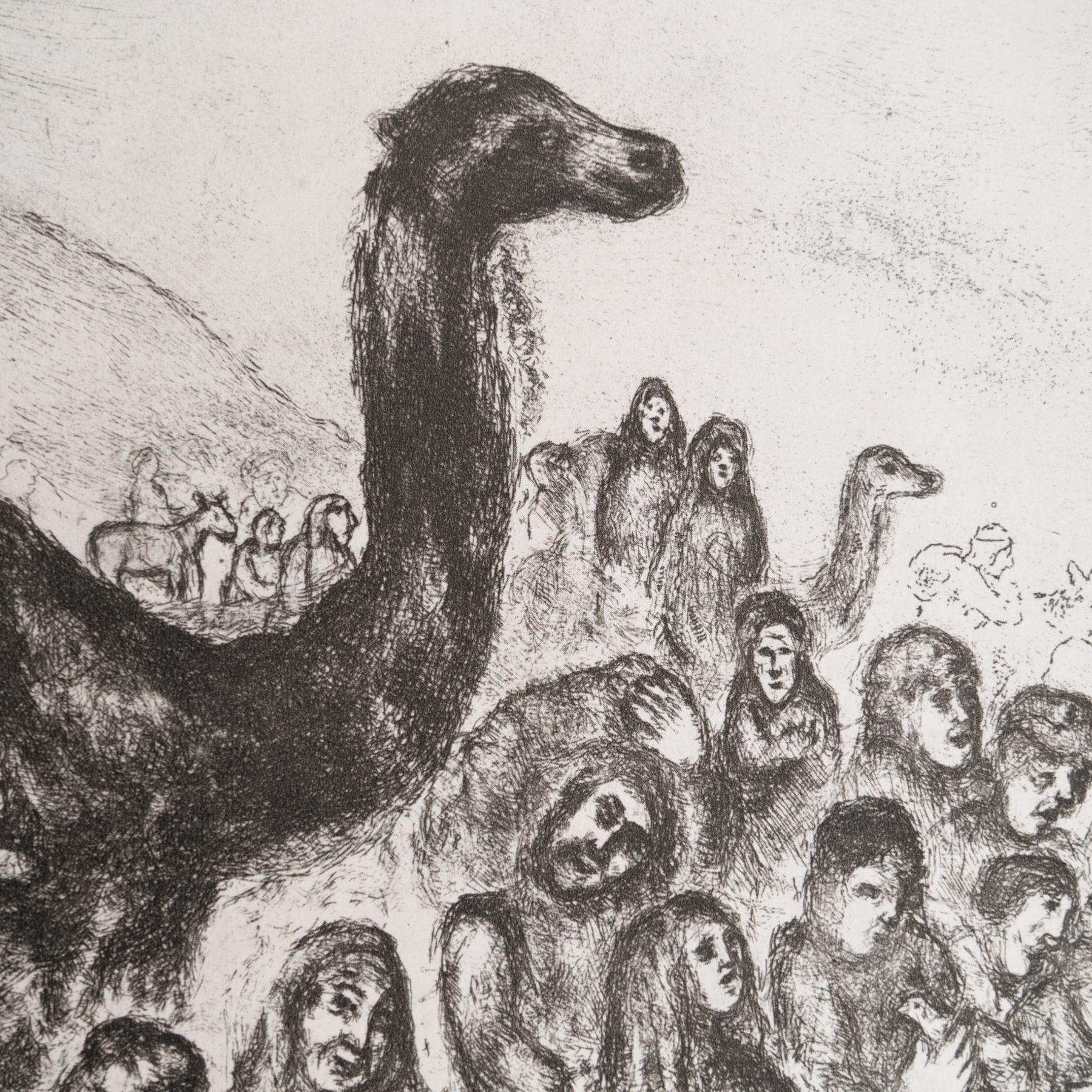 Stampa eliografica di Marc Chagall incorniciata della Collection'S 1956 Bible In condizioni buone in vendita a Barcelona, Barcelona