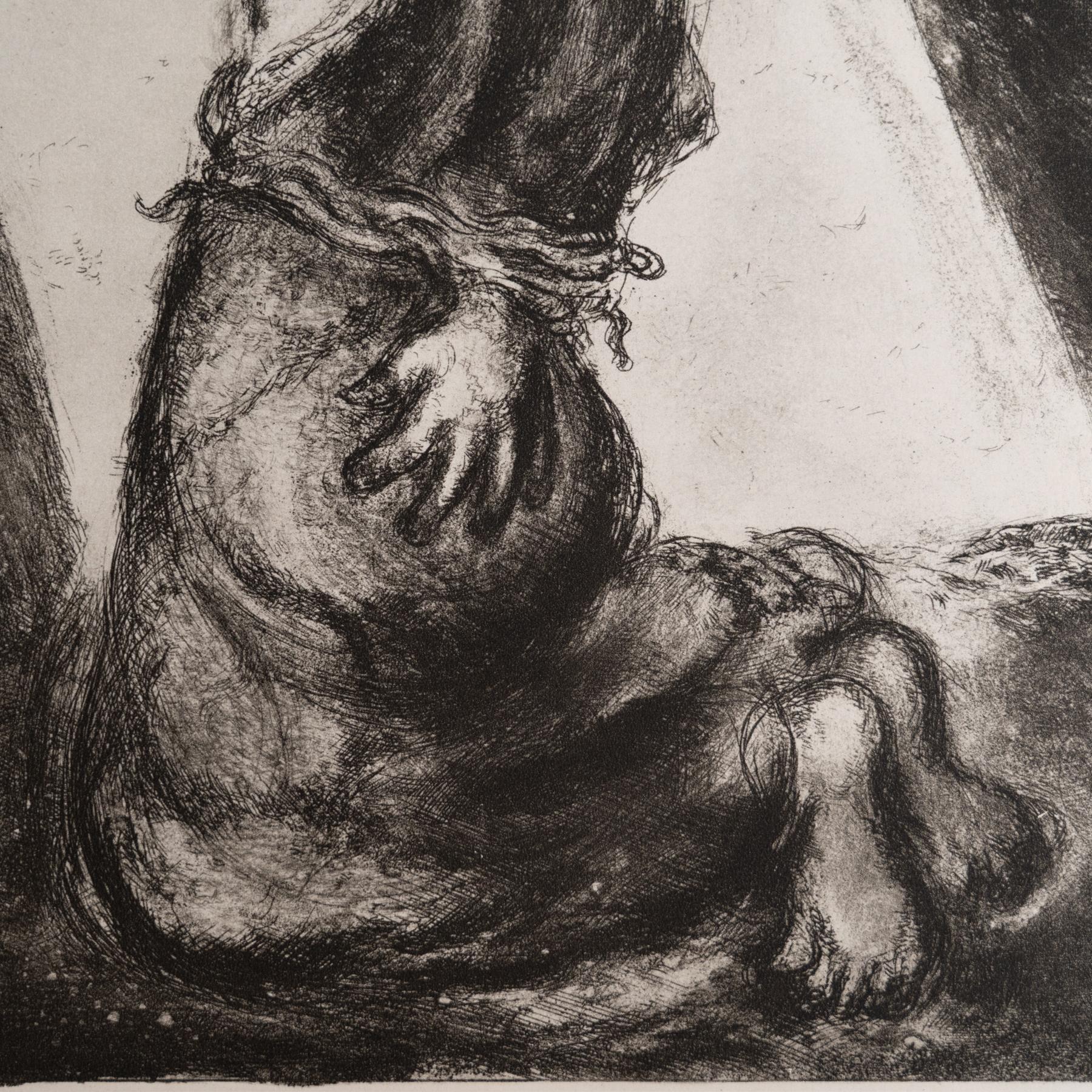 Heliograbado enmarcado de Marc Chagall de la Colección de la Biblia de 1956 en Bueno estado para la venta en Barcelona, Barcelona