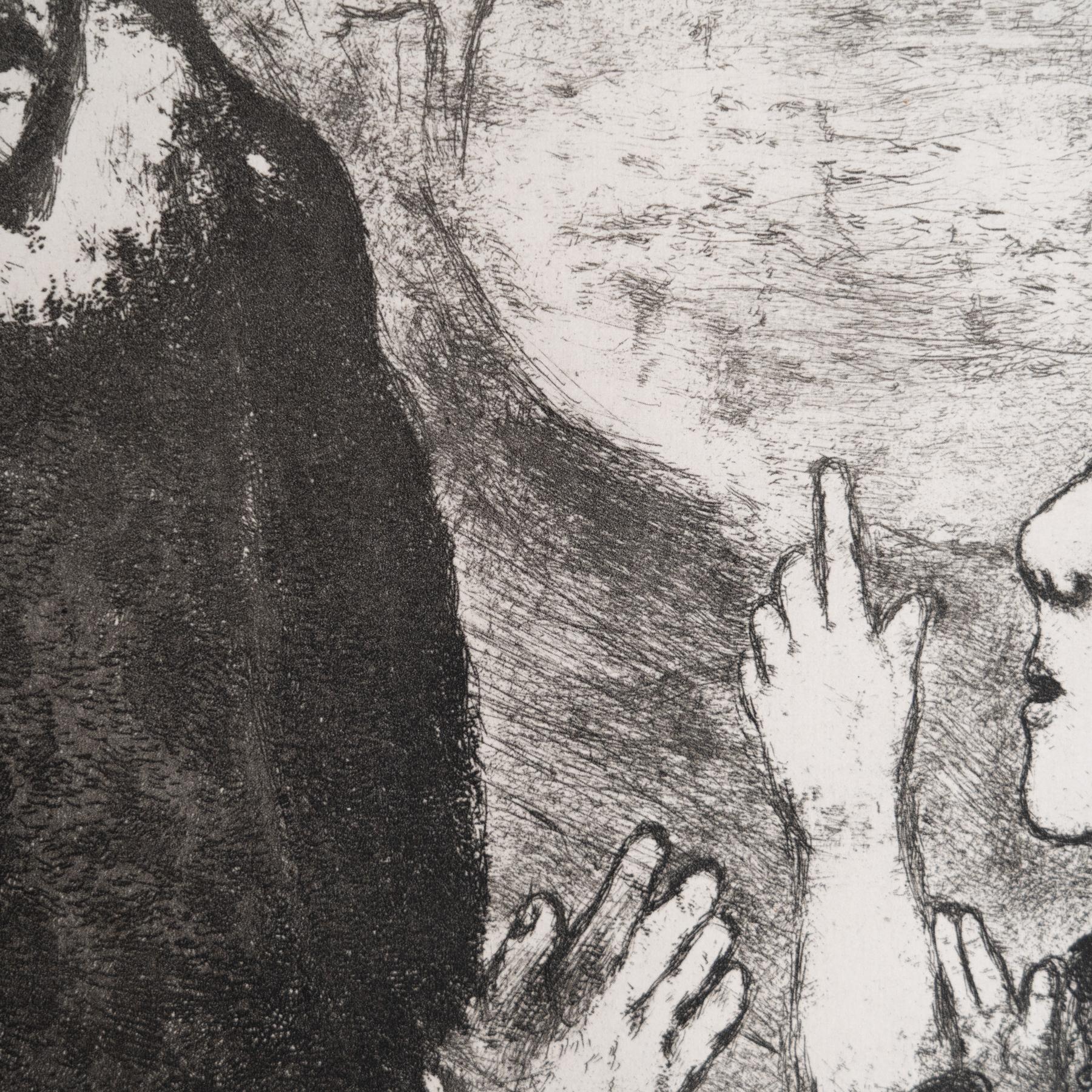 Stampa eliografica di Marc Chagall incorniciata della Collection'S 1956 Bible In condizioni buone in vendita a Barcelona, Barcelona