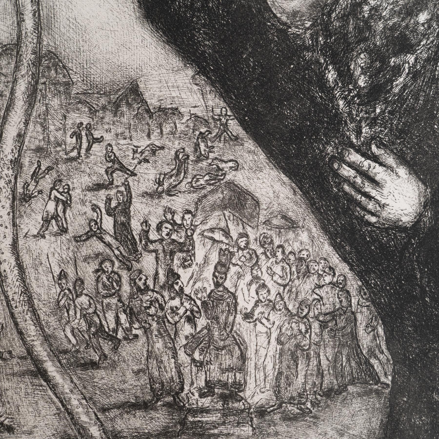 Stampa eliografica di Marc Chagall incorniciata della Collection'S 1956 Bible In condizioni buone in vendita a Barcelona, Barcelona