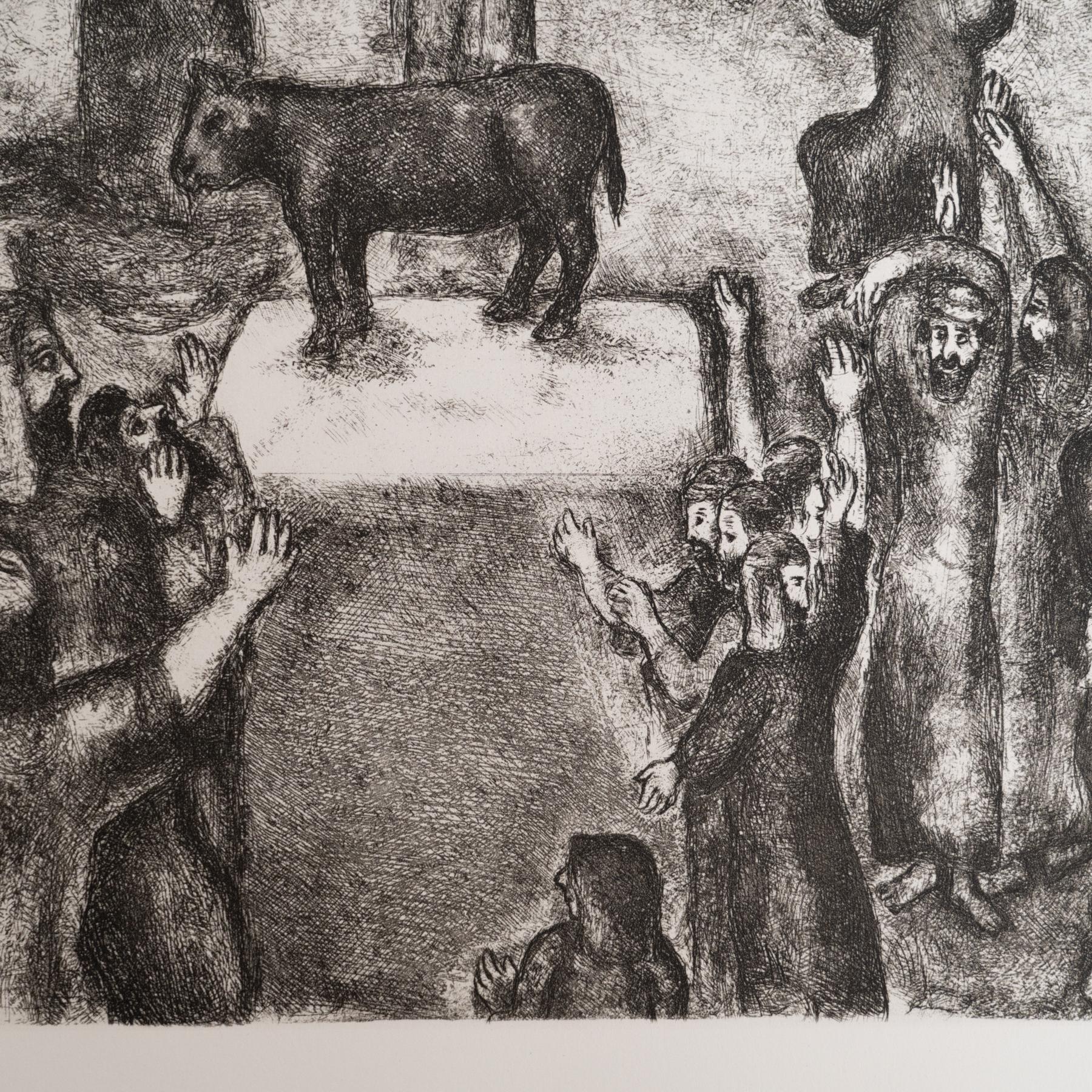 Stampa eliografica di Marc Chagall incorniciata della Collection'S 1956 Bible In condizioni buone in vendita a Barcelona, Barcelona