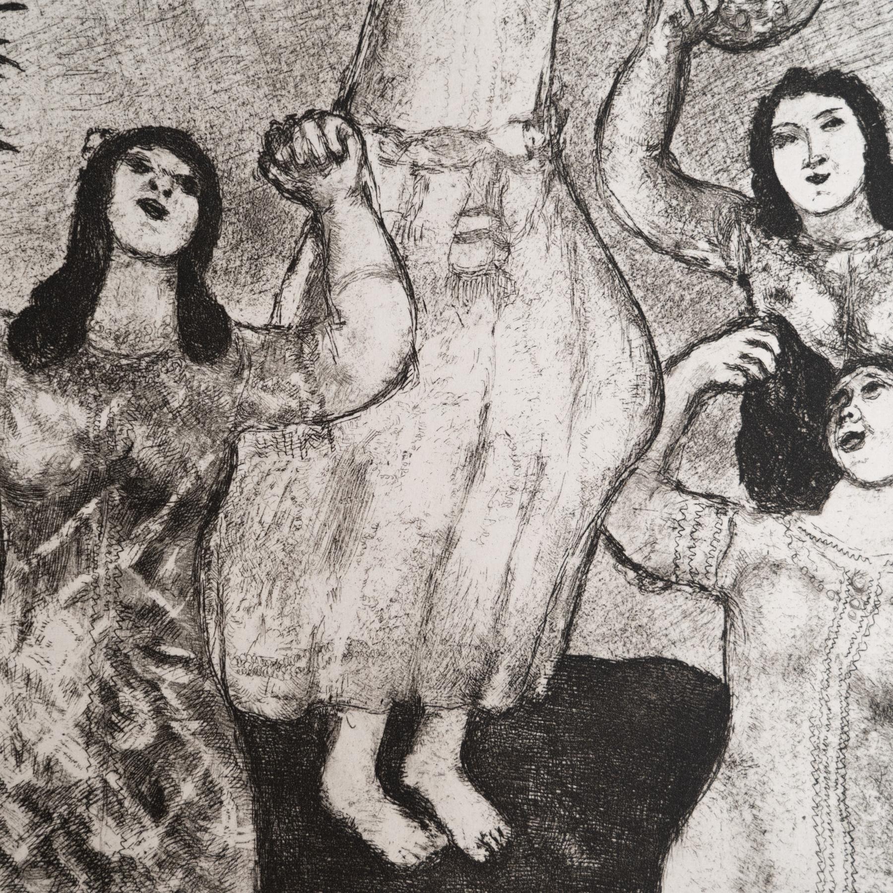 Stampa eliografica di Marc Chagall incorniciata della Collection'S 1956 Bible In condizioni buone in vendita a Barcelona, Barcelona