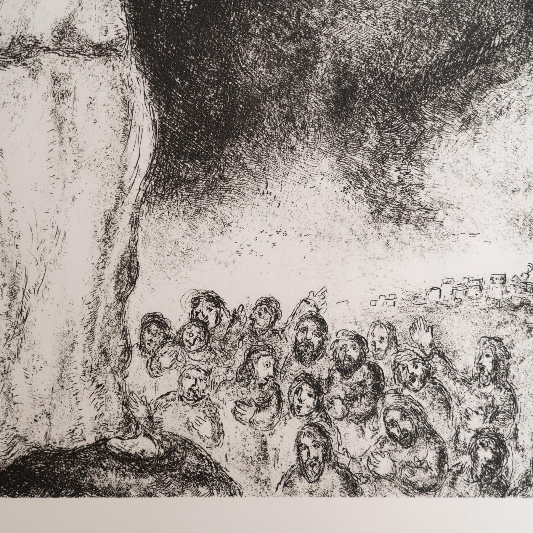 Stampa eliografica di Marc Chagall incorniciata della Collection'S 1956 Bible In condizioni buone in vendita a Barcelona, Barcelona