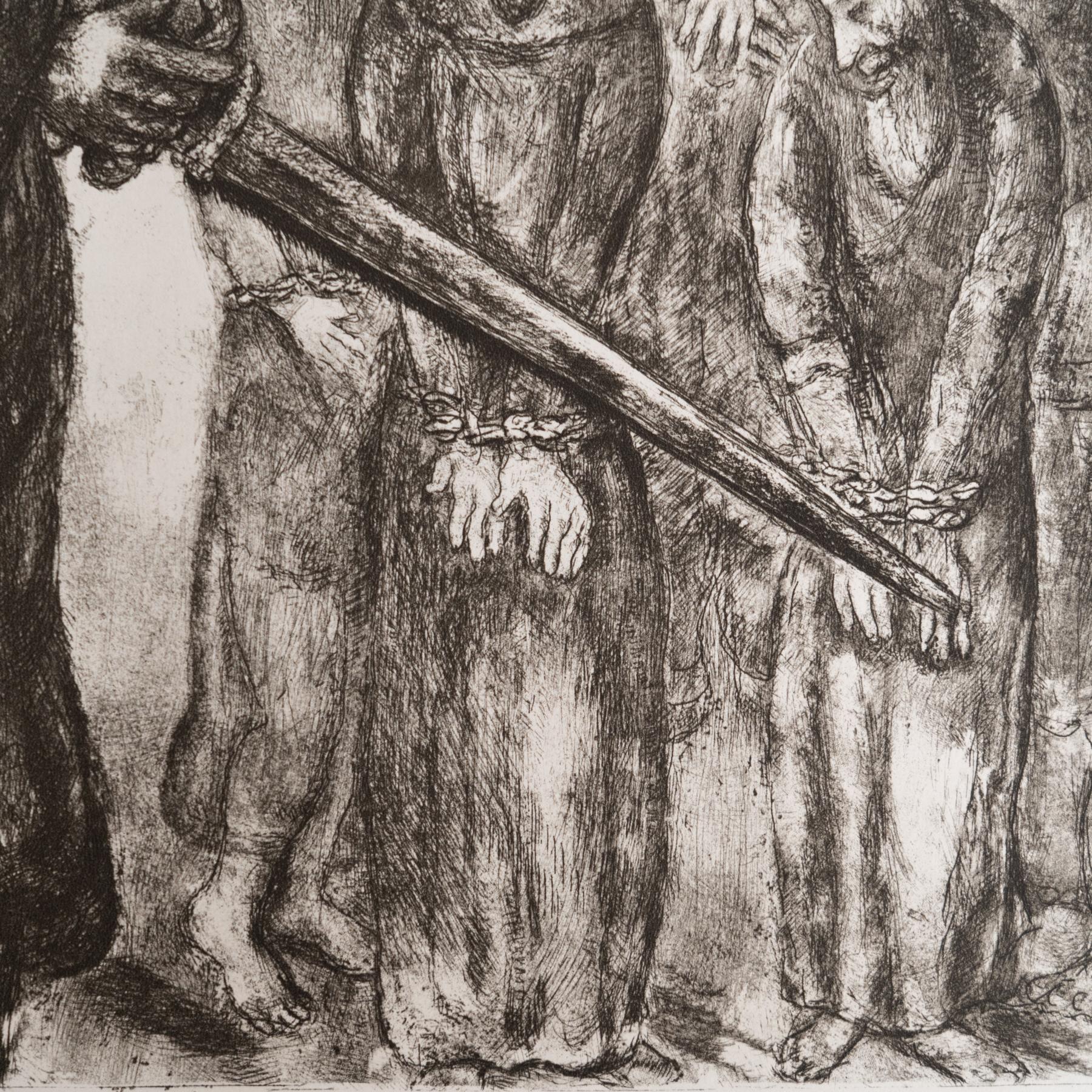 Stampa eliografica di Marc Chagall incorniciata della Collection'S 1956 Bible In condizioni buone in vendita a Barcelona, Barcelona