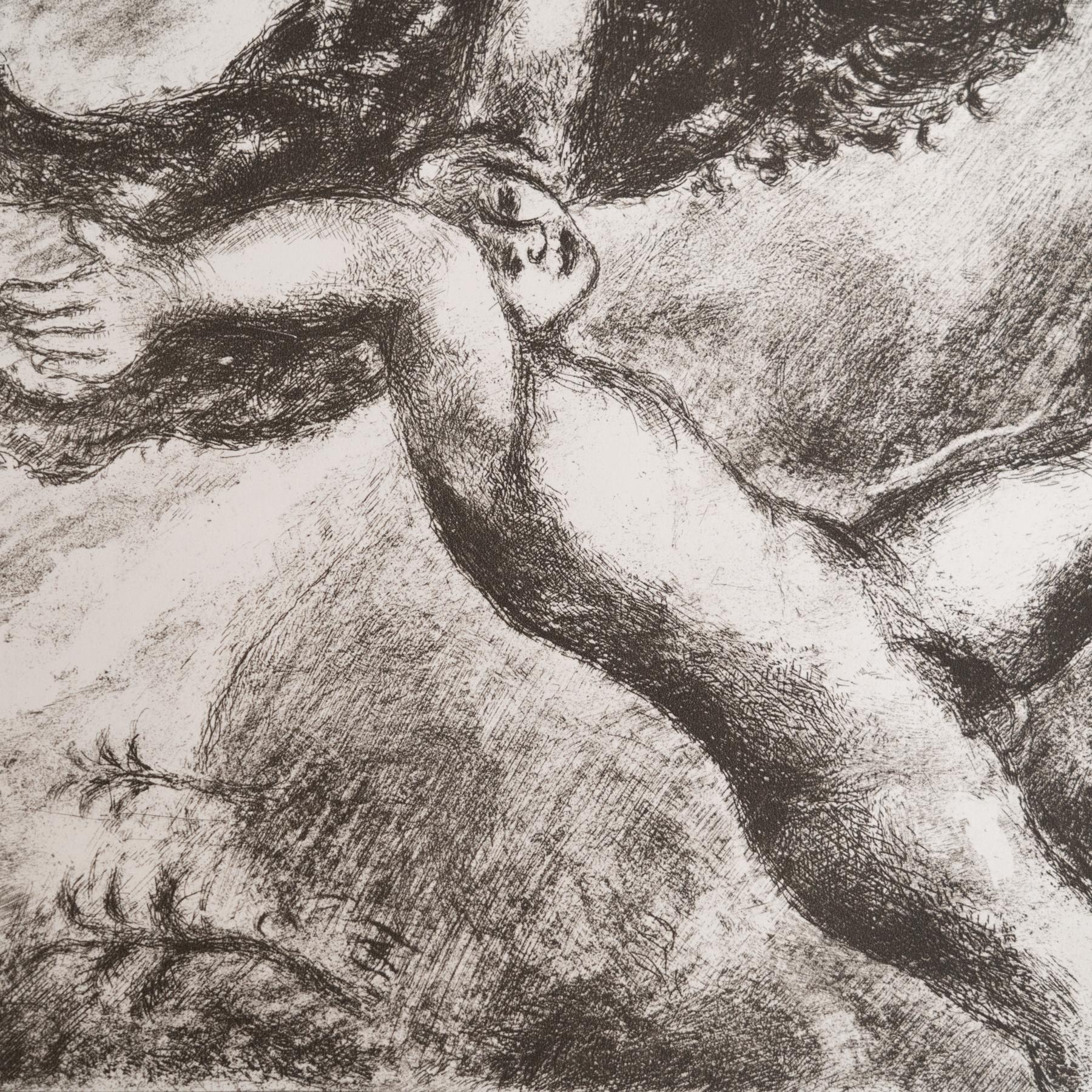Stampa eliografica di Marc Chagall incorniciata della Collection'S 1956 Bible In condizioni buone in vendita a Barcelona, Barcelona