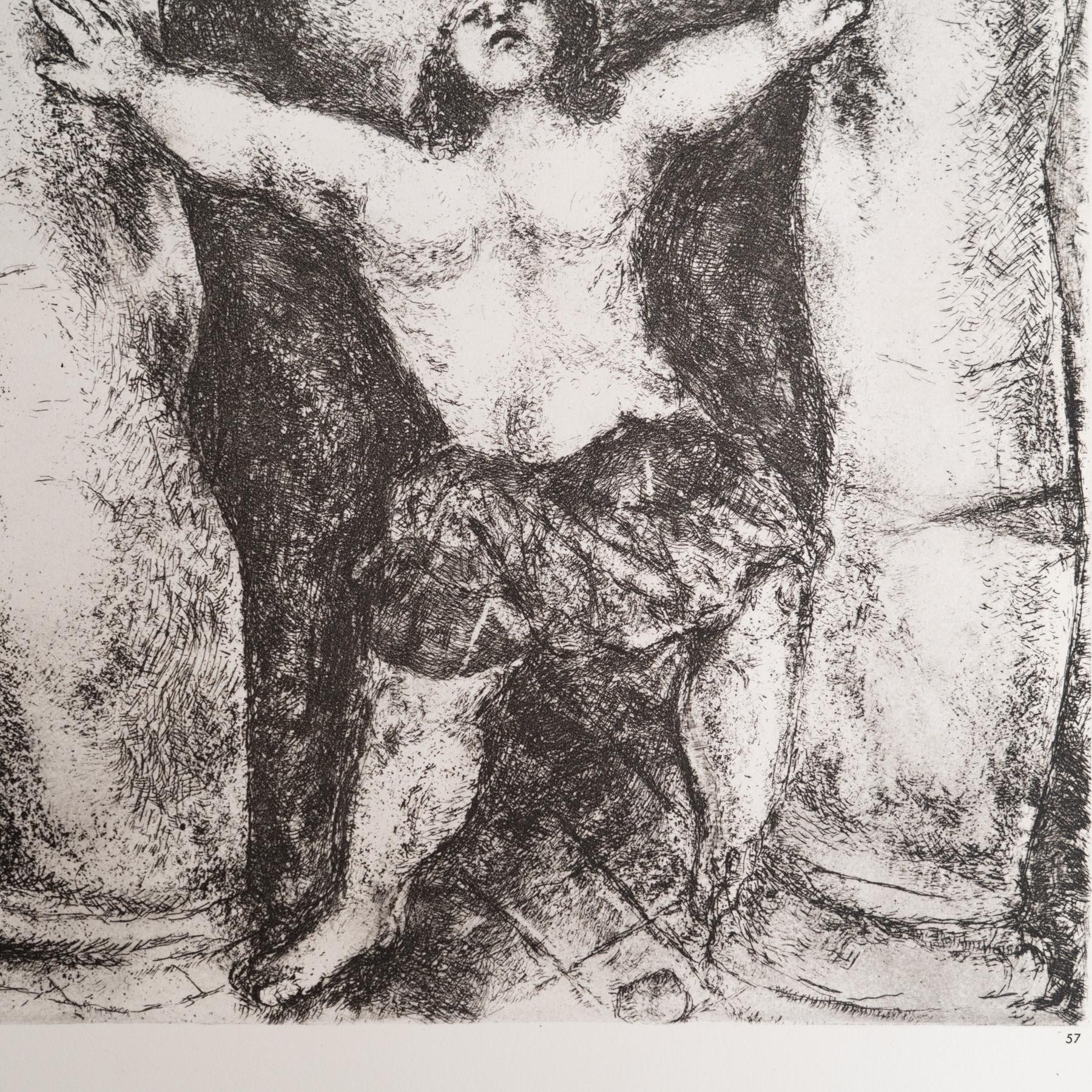 Stampa eliografica di Marc Chagall incorniciata della Collection'S 1956 Bible In condizioni buone in vendita a Barcelona, Barcelona